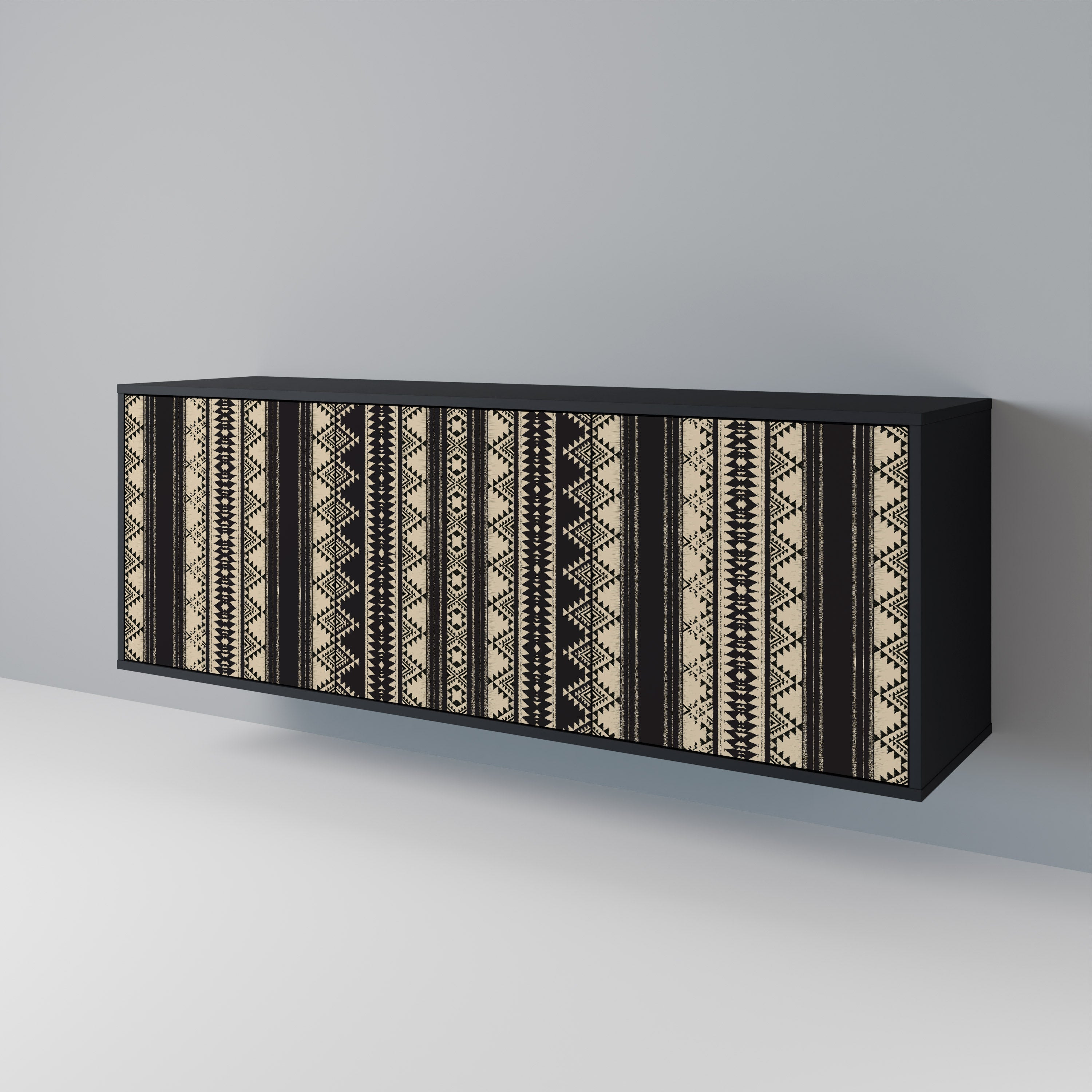 AZTEC 3-Door Sideboard in Black Finish