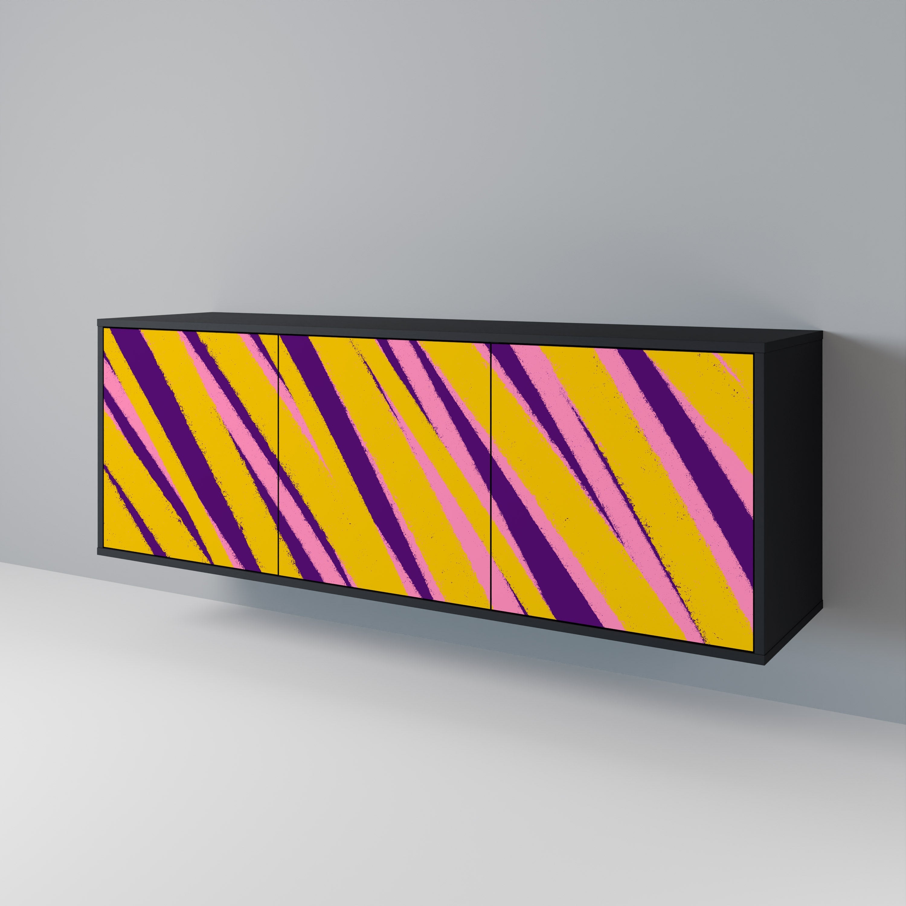 DREAMS COME TRUE 3-Door Sideboard in Black Finish