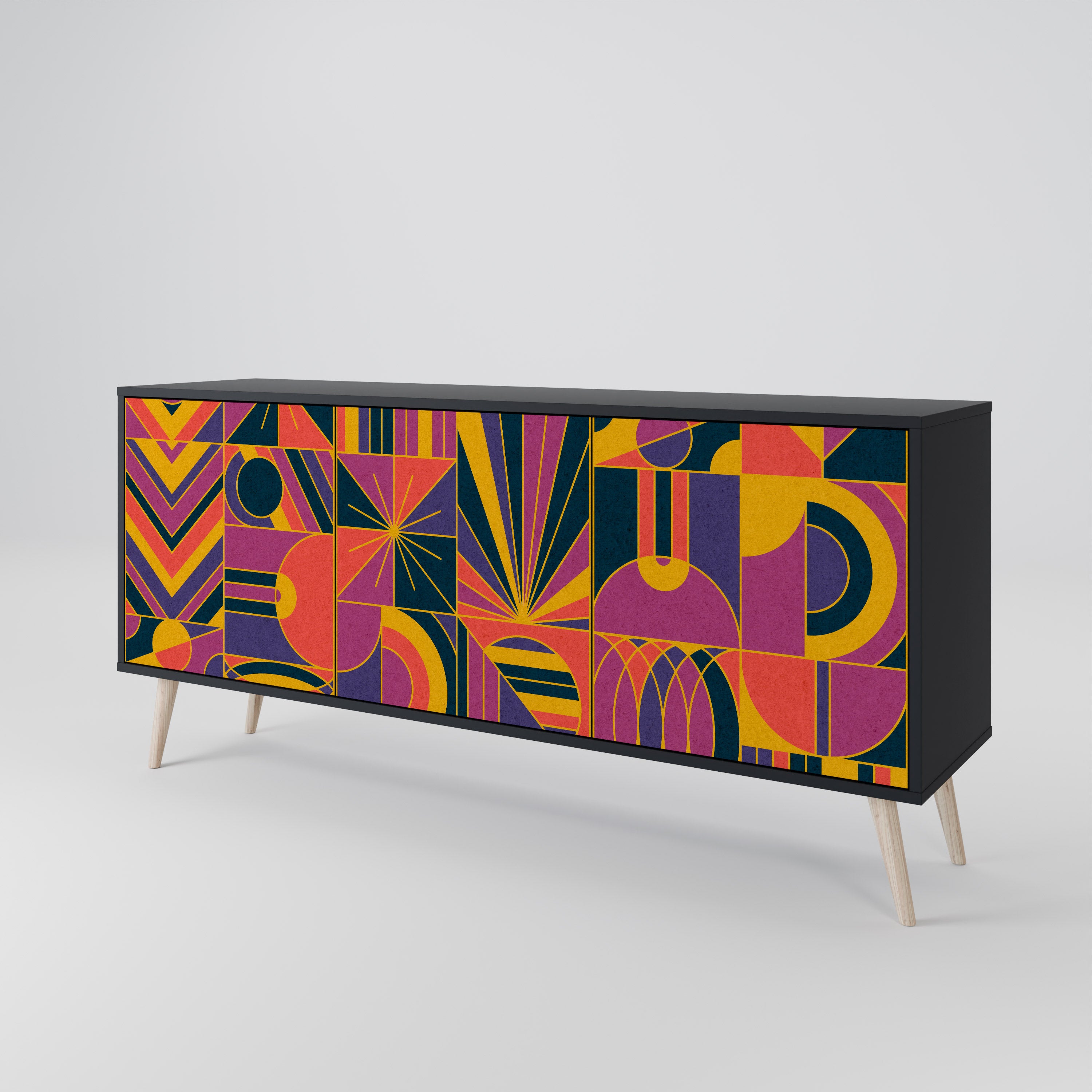 ELECTRIC PATTERNS 3-Door Sideboard