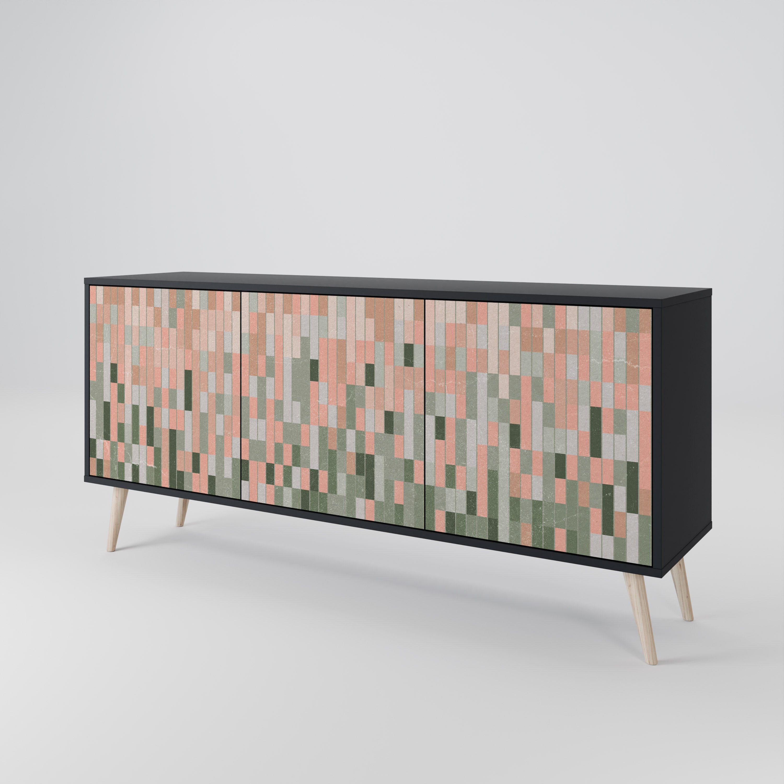 BUILDING THE FUTURE 3-Door Sideboard in Black Finish