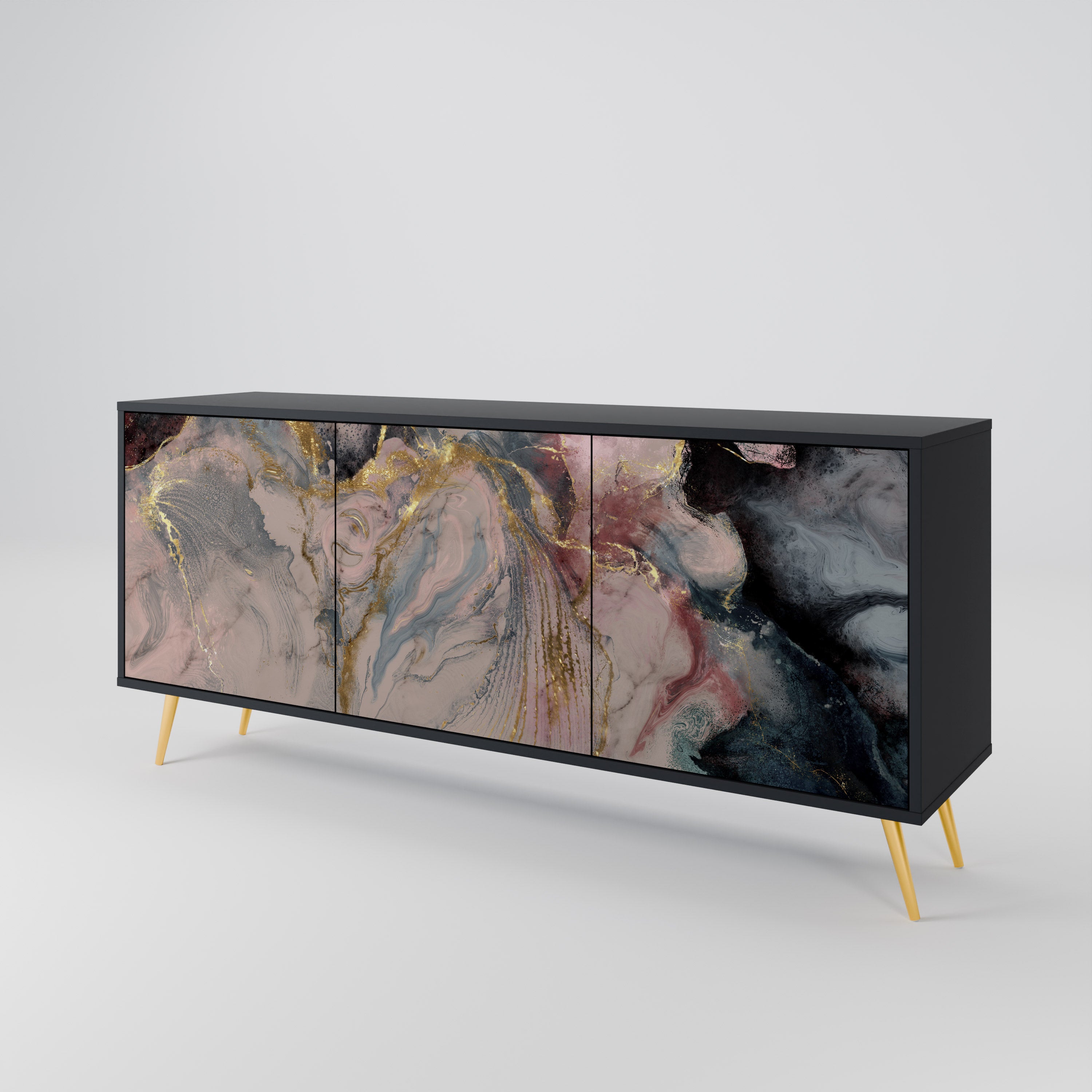 GILDED SWIRLS 3-Door Sideboard
