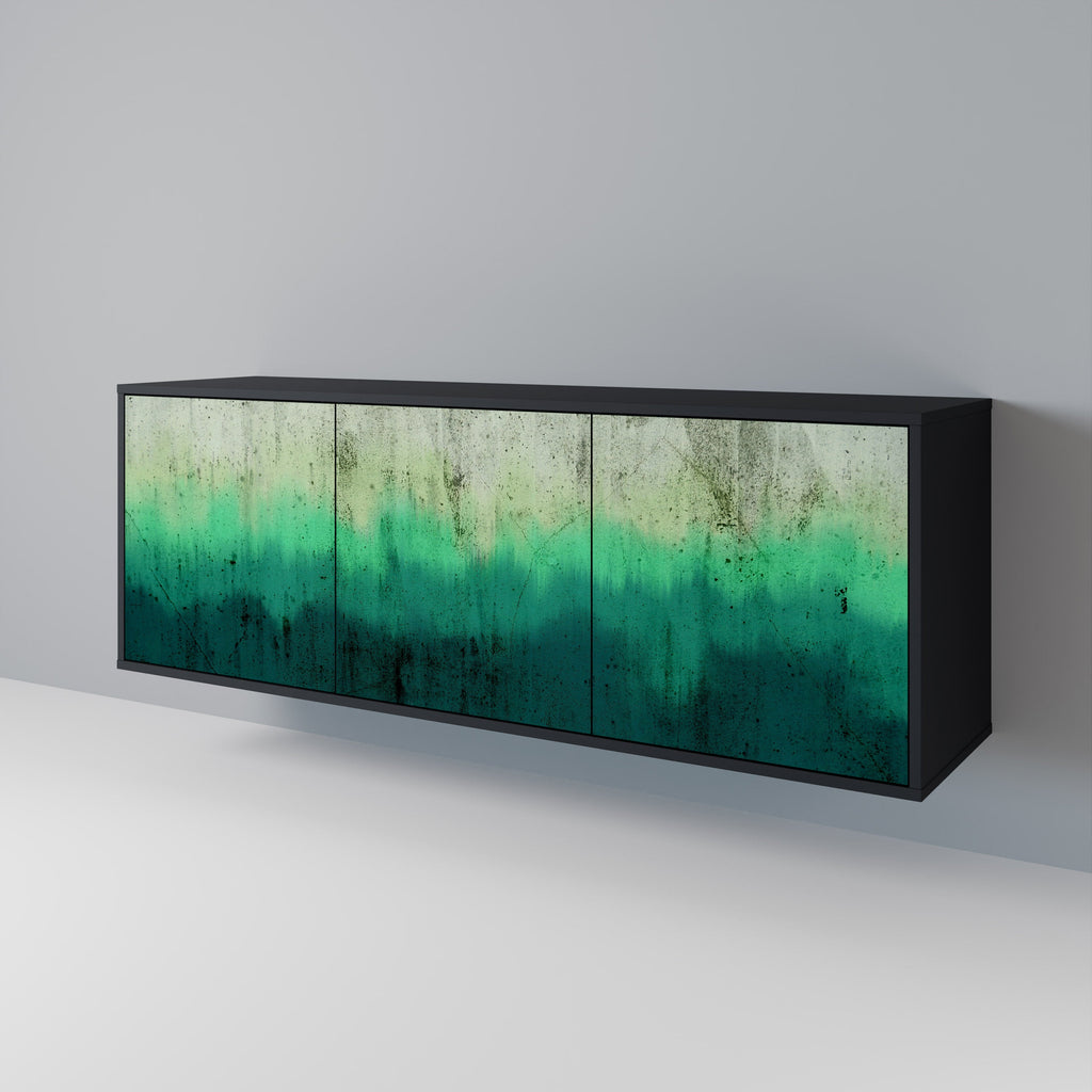 NORTHERN LIGHTS 3-Door Sideboard in Black Finish