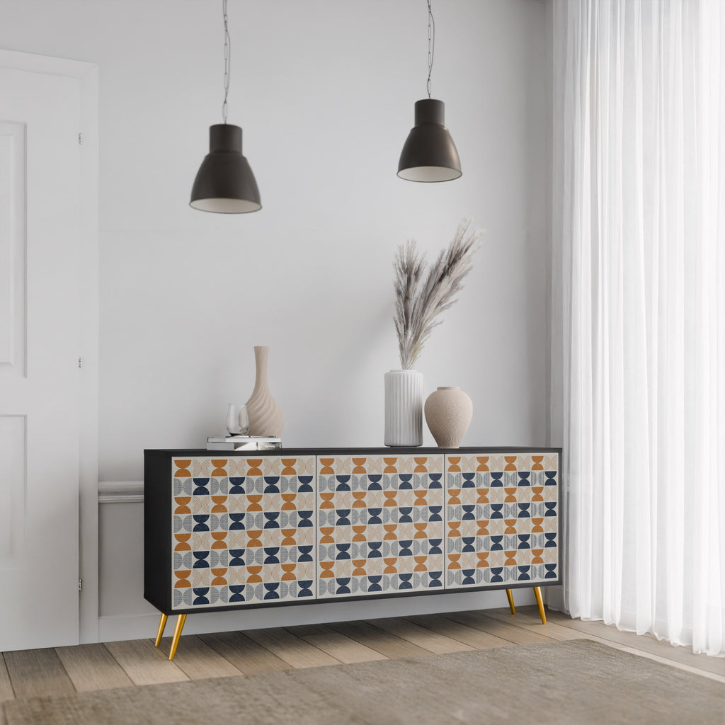 REFLECTION RANGE 3-Door Sideboard in Black Finish