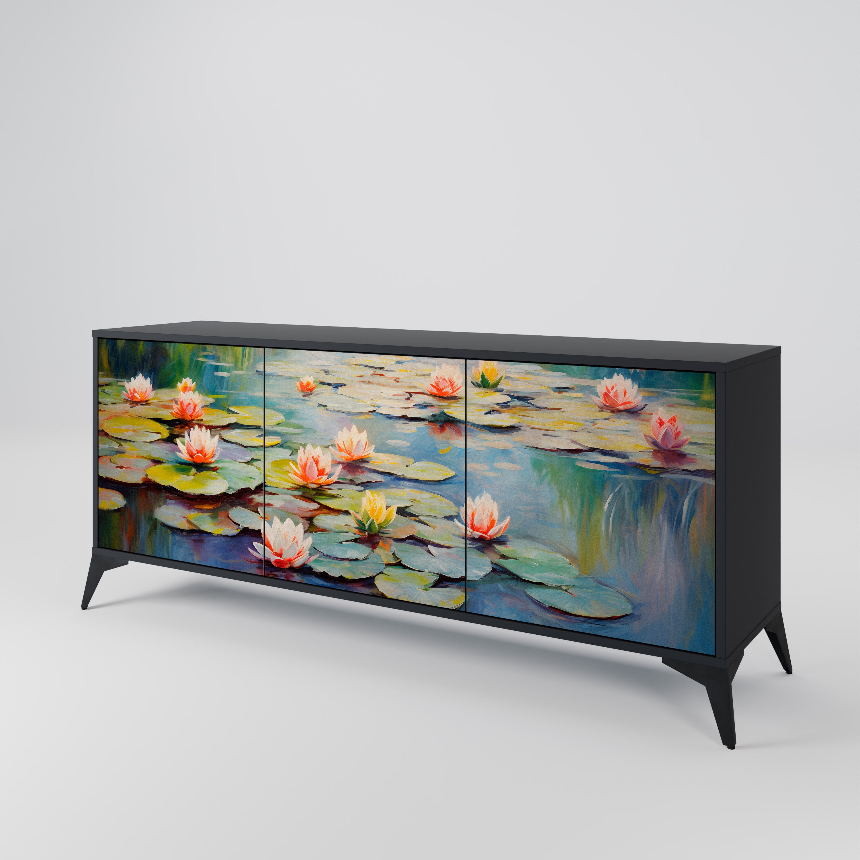 BLOOMING WATERS 3-Door Sideboard