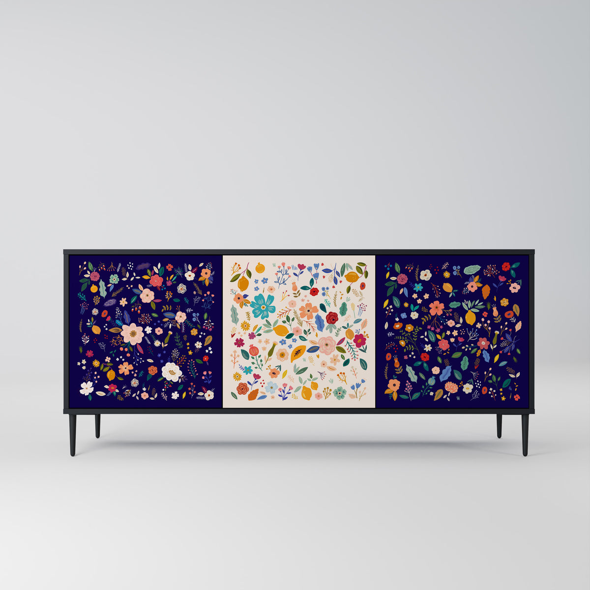 FLORAL COMBINATION Μπουφές 3-θυρών
