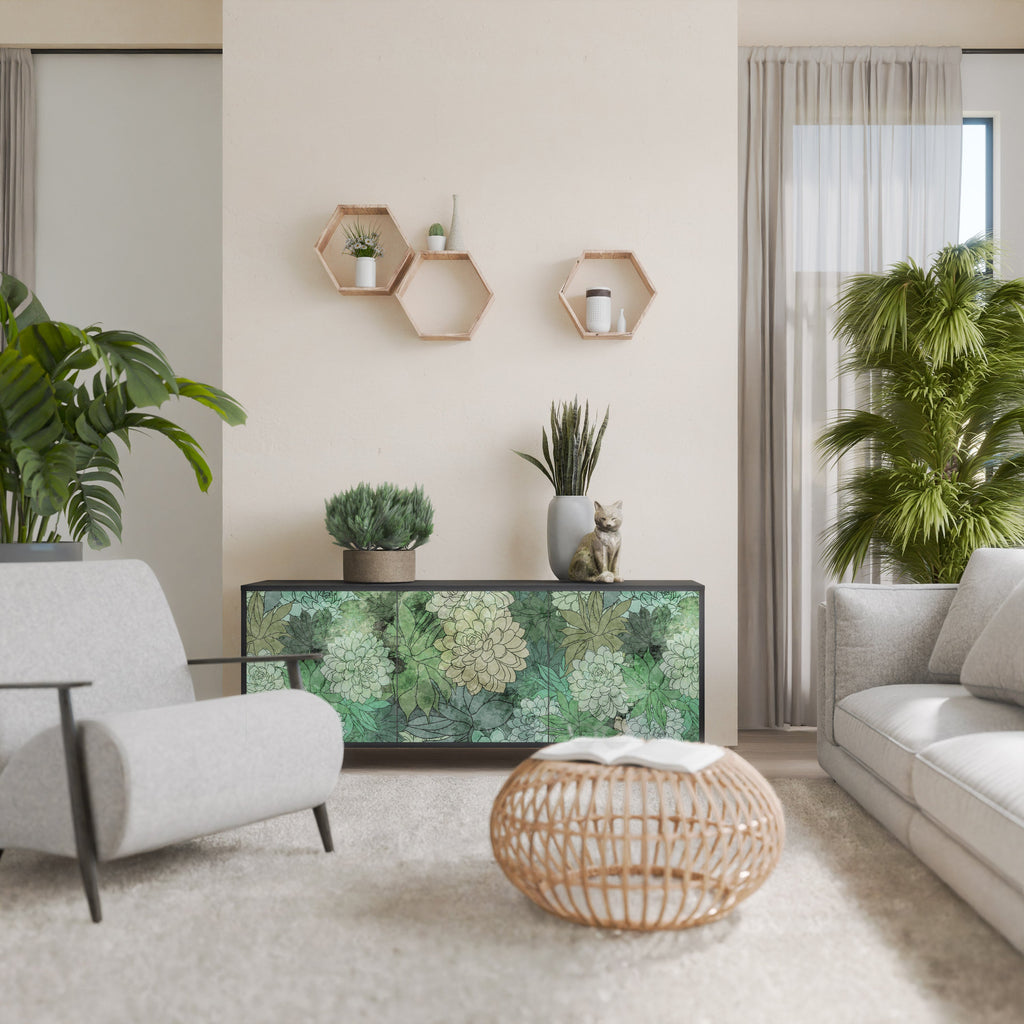 Μπουφές SUCCULENT CLUSTER 3θυρο σε μαύρο φινίρισμα