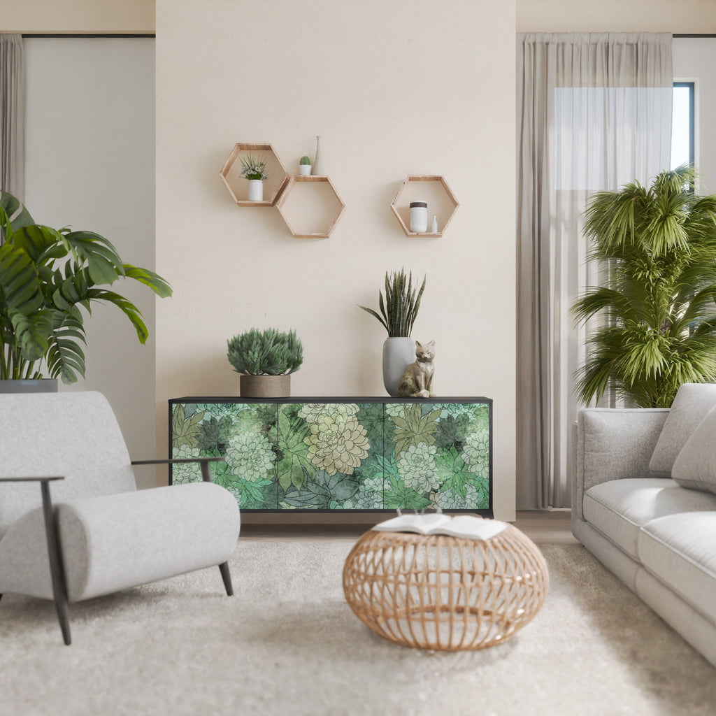 Μπουφές SUCCULENT CLUSTER 3θυρο σε μαύρο φινίρισμα