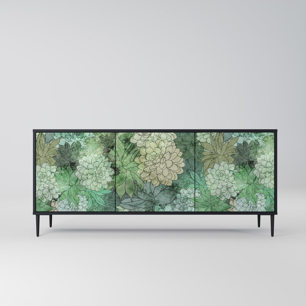 Μπουφές SUCCULENT CLUSTER 3θυρο σε μαύρο φινίρισμα