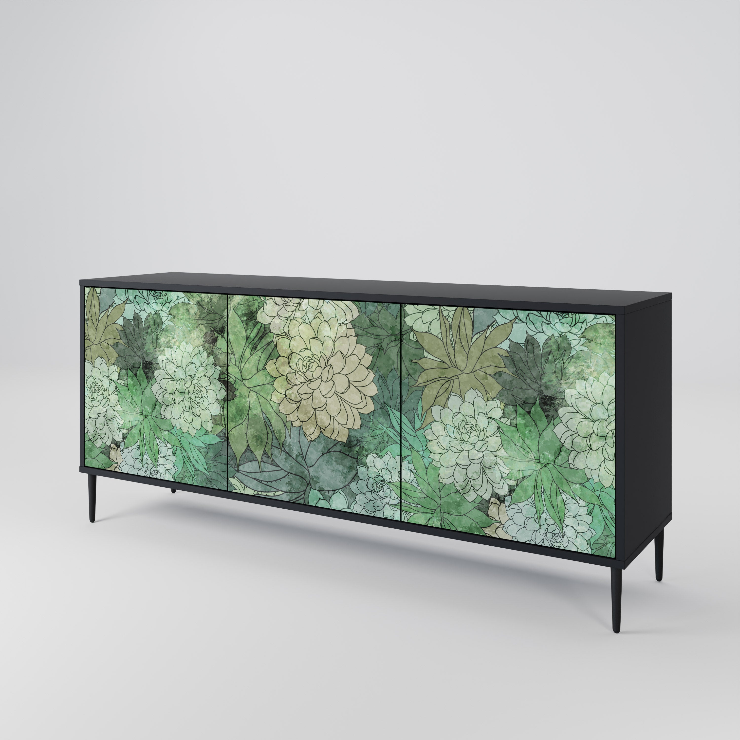 SUCCULENT CLUSTER 3-Door Sideboard