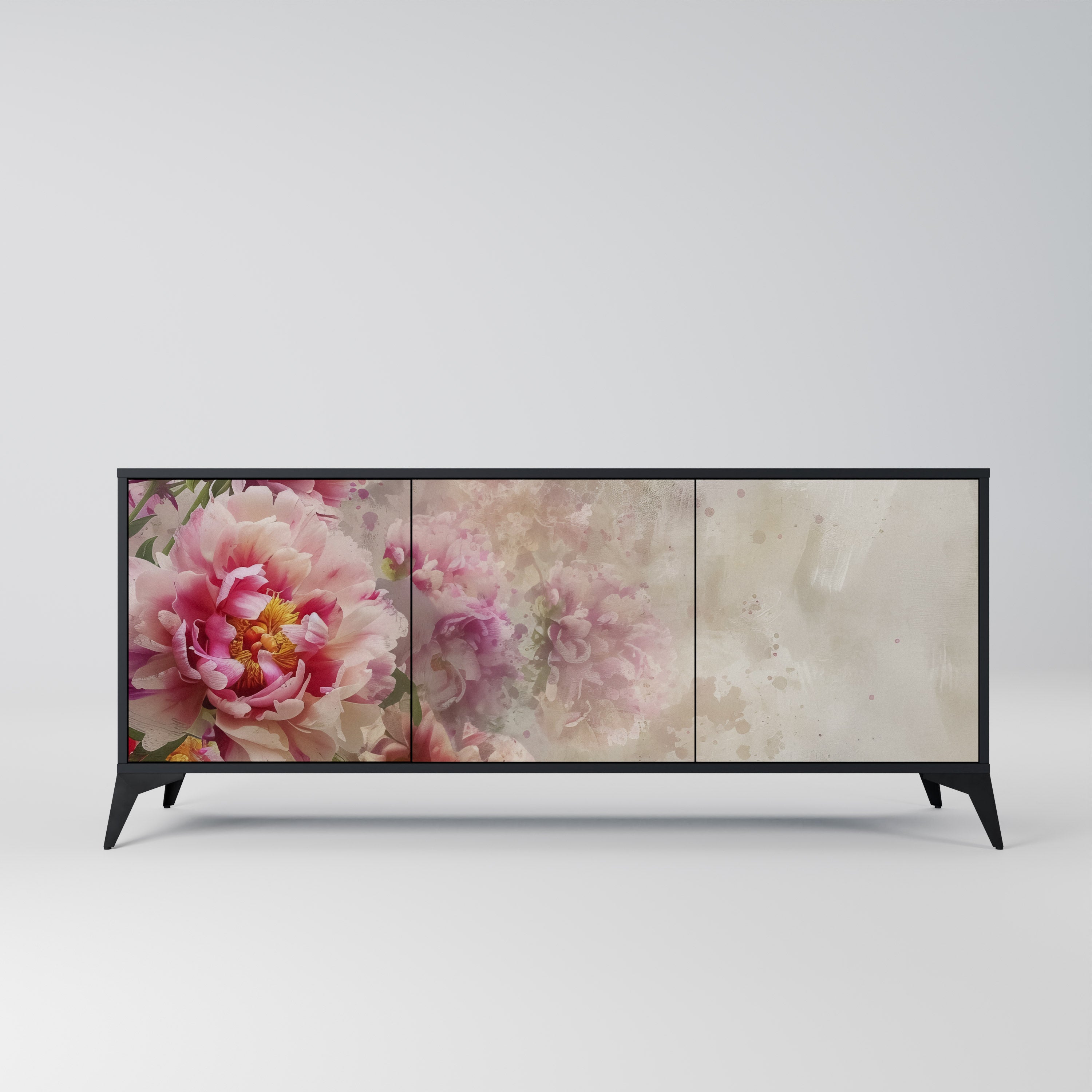 Μπουφές PEONY WHISPER 3θυρο σε μαύρο φινίρισμα