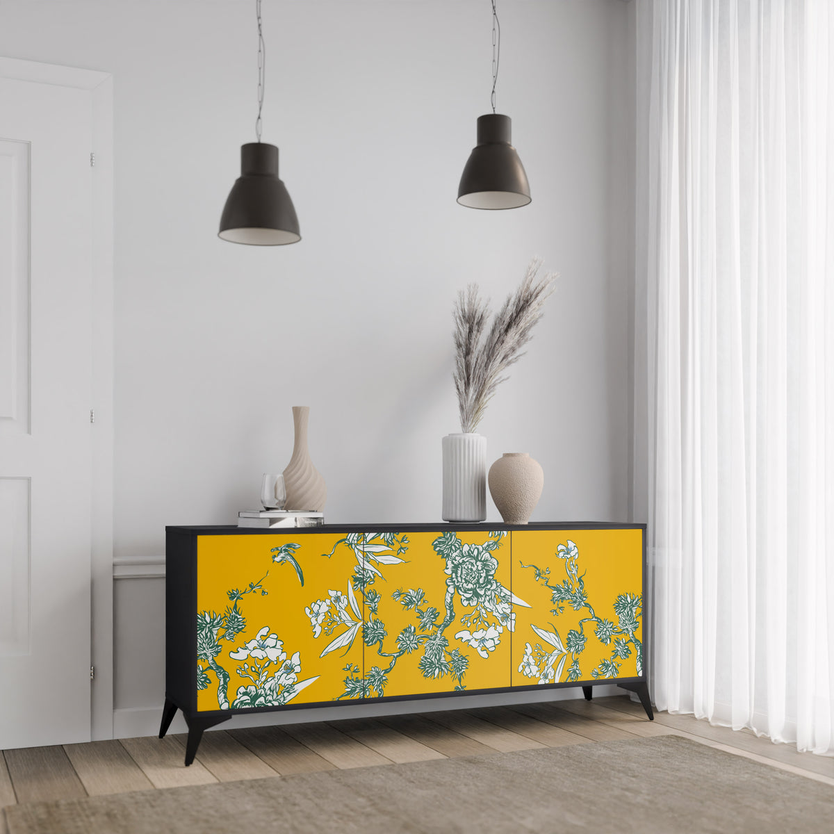 YELLOW CHINOISERIE Μπουφές 3-θυρών