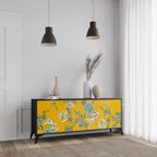 YELLOW CHINOISERIE 3-Door Sideboard