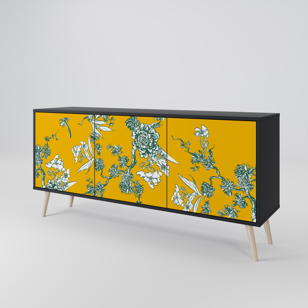 YELLOW CHINOISERIE Μπουφές 3-θυρών