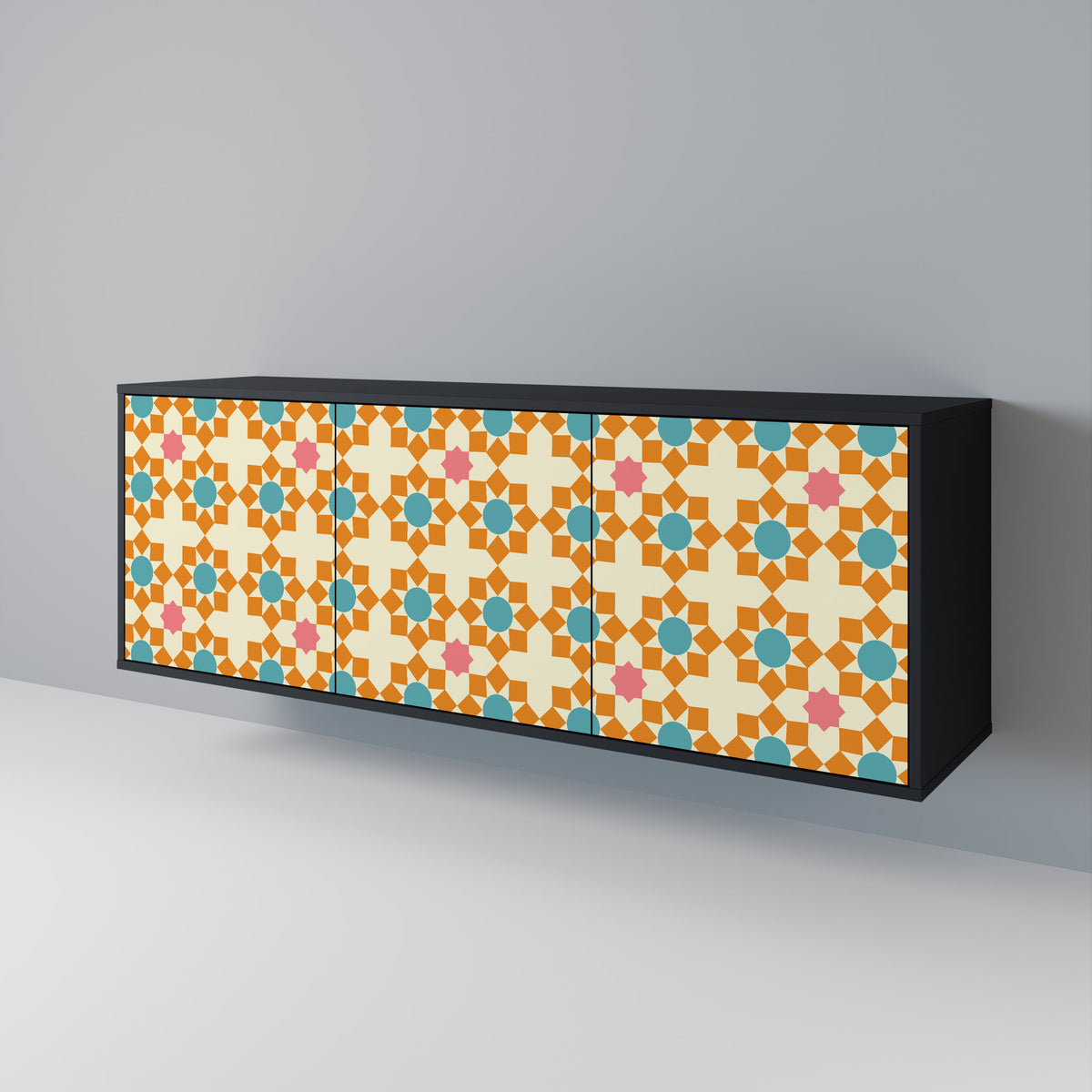 FLORAL DECOR Μπουφές 3-θυρών