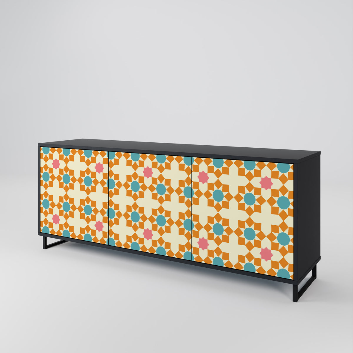 FLORAL DECOR Μπουφές 3-θυρών