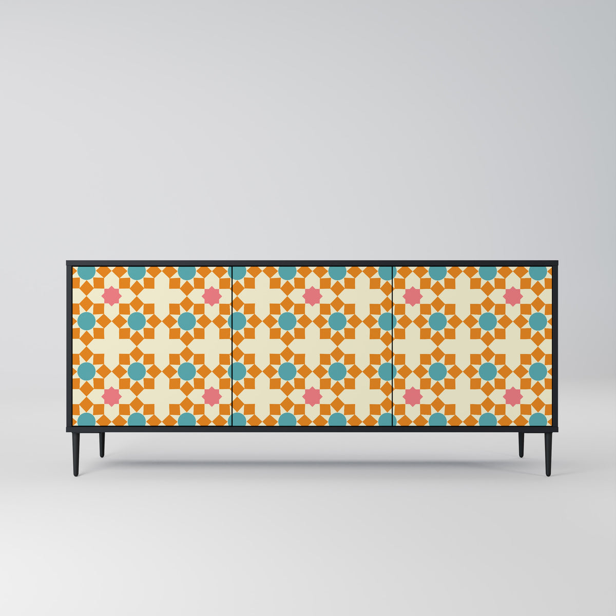 FLORAL DECOR Μπουφές 3-θυρών