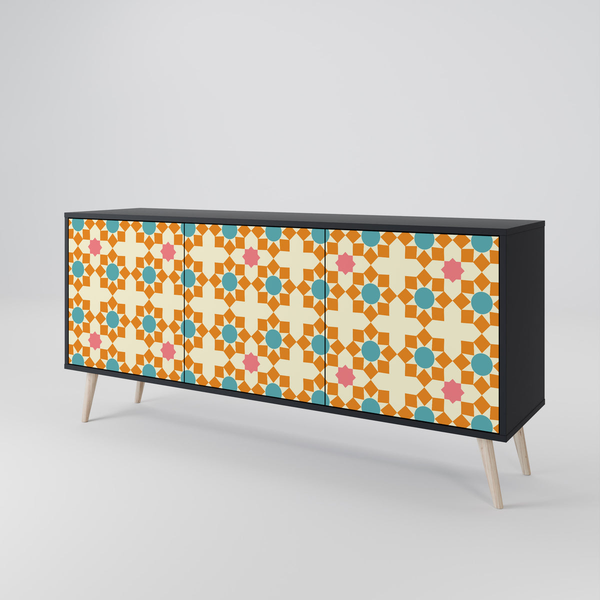 FLORAL DECOR Μπουφές 3-θυρών