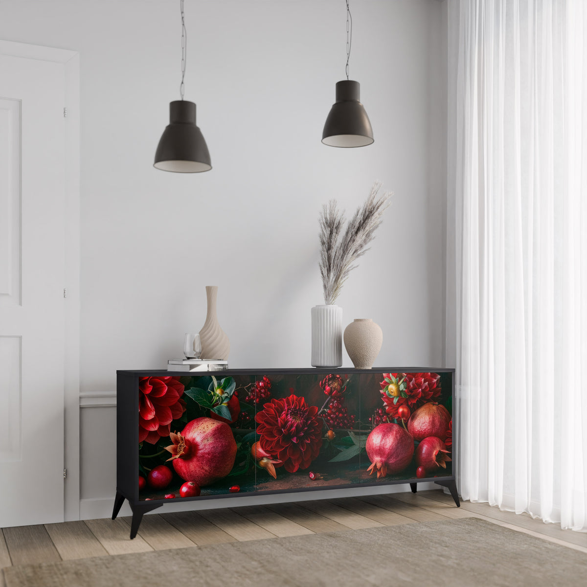 DAHLIAS AND POMEGRANATES Μπουφές 3-θυρών