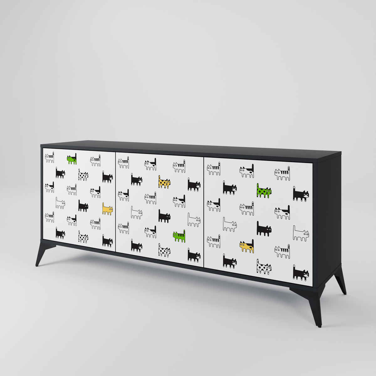 CATS COMPILATION Μπουφές 3-θυρών