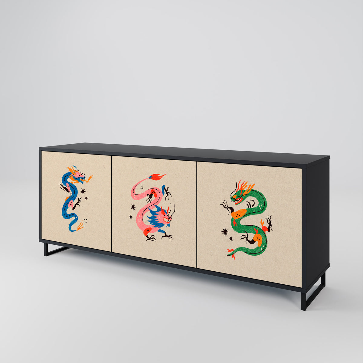 MYTHOLOGICAL CREATURES Μπουφές 3-θυρών