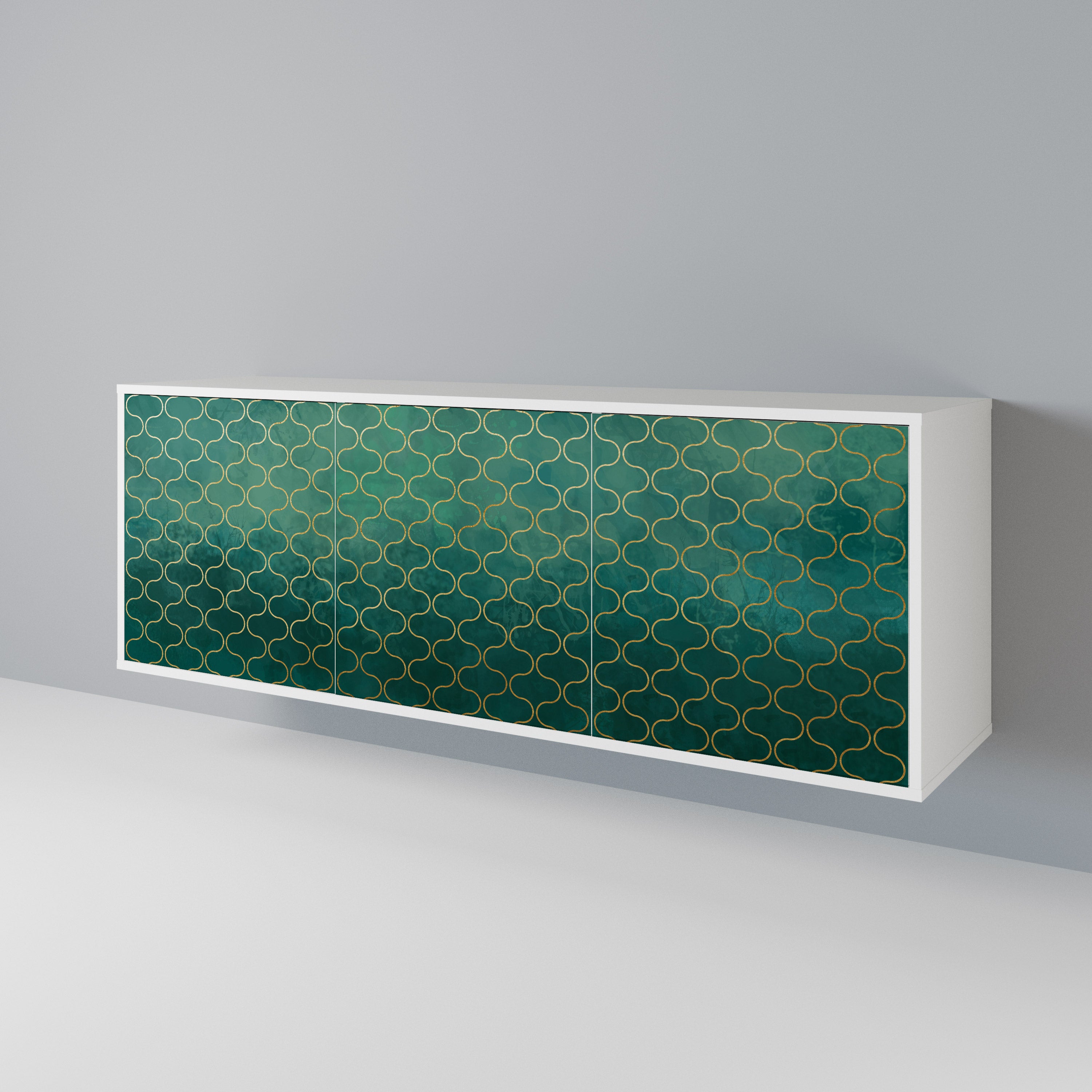TESSELATED GREENERY Μπουφές 3-θυρών