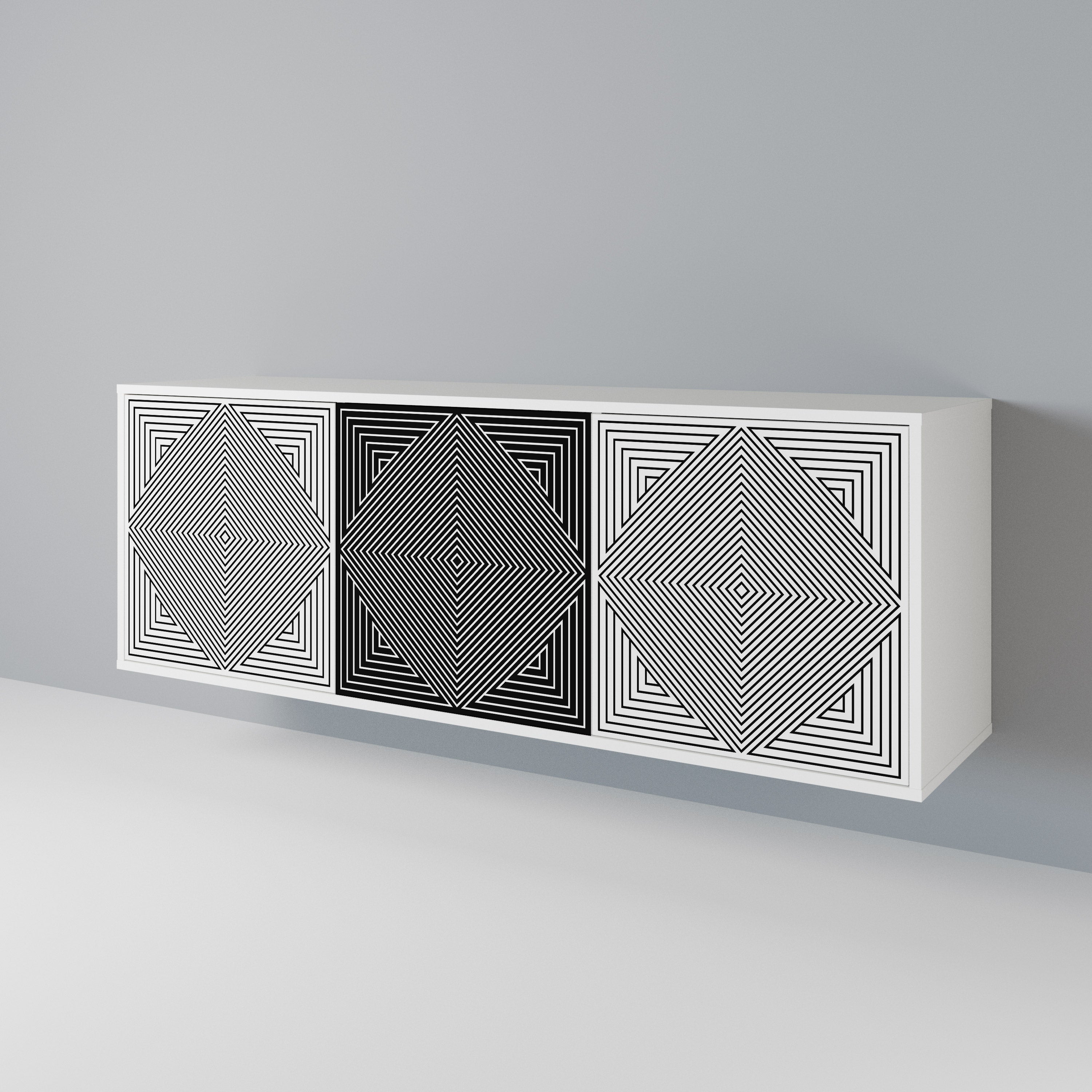 POLYGON ILLUSION Μπουφές 3-θυρών