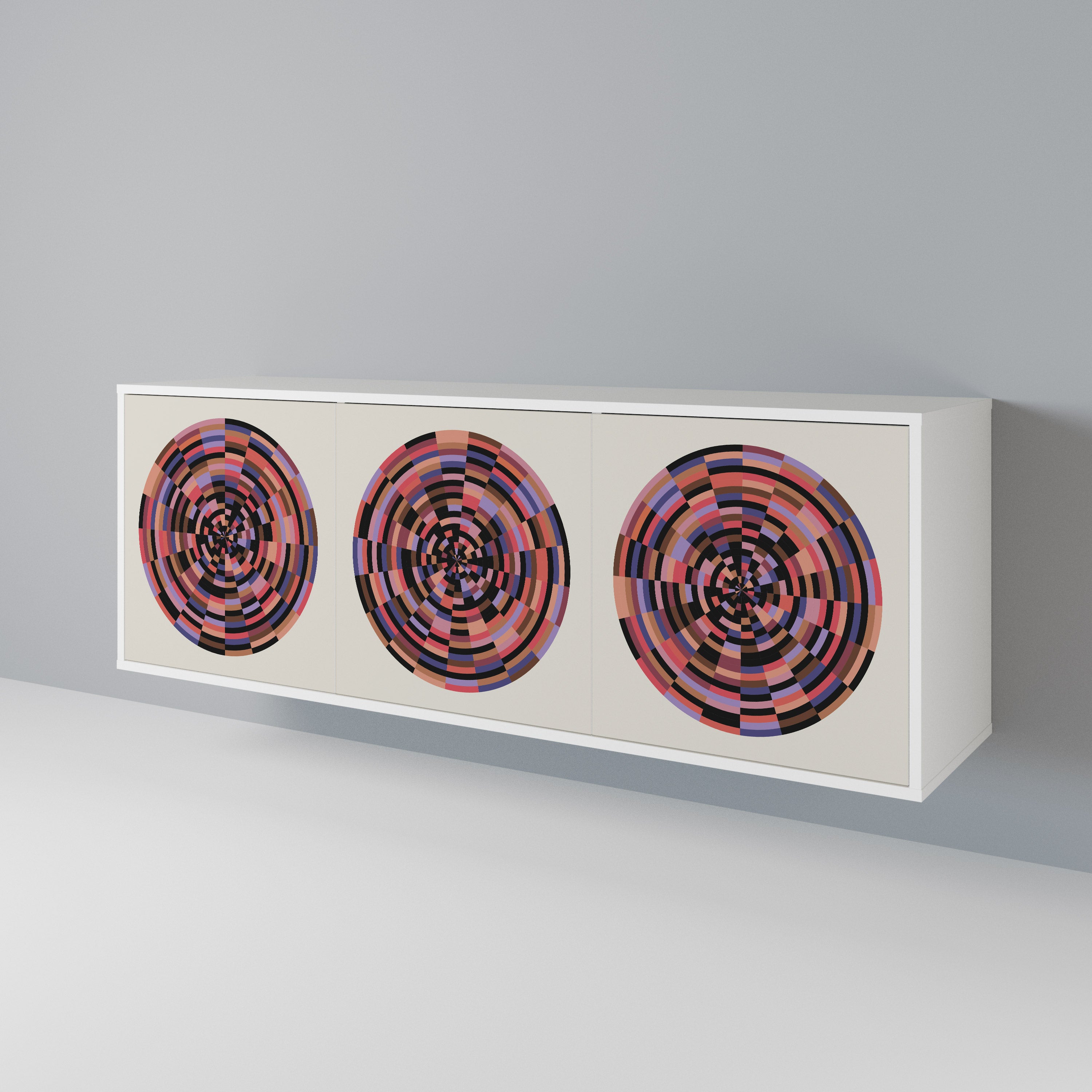 BROWN CIRCLES Μπουφές 3-θυρών