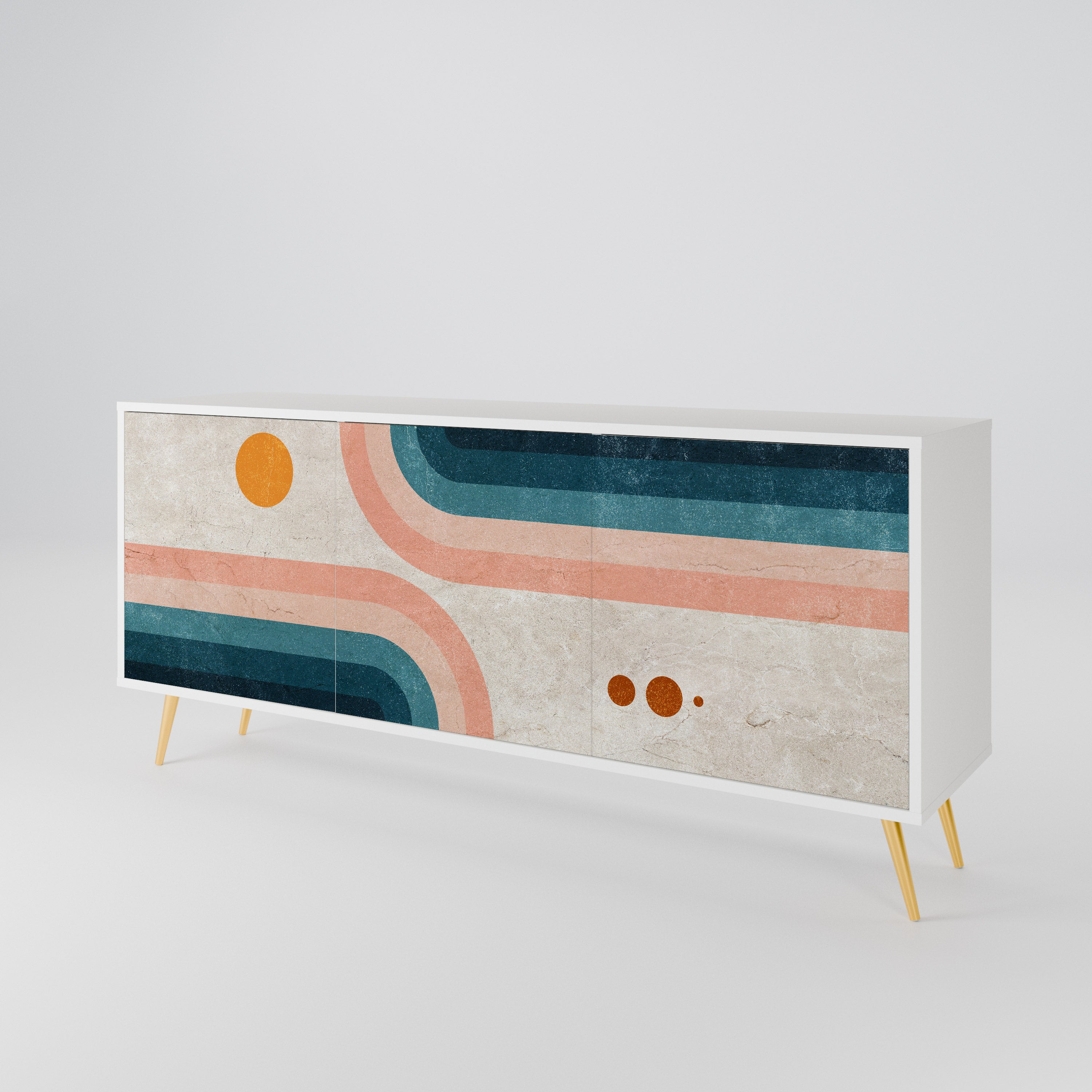TWO HALVES 3-Door Sideboard