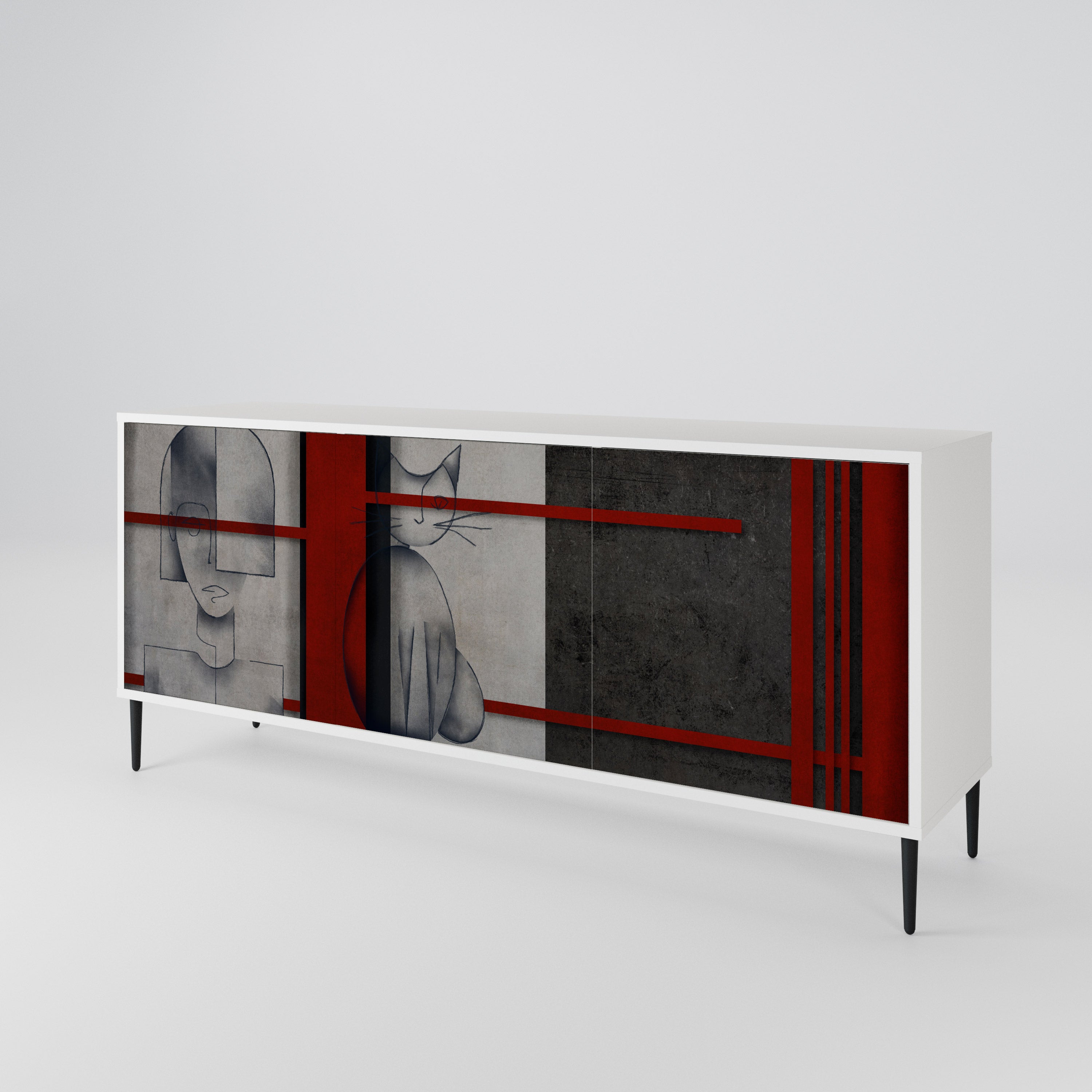 GRAY FIGURES 3-Door Sideboard