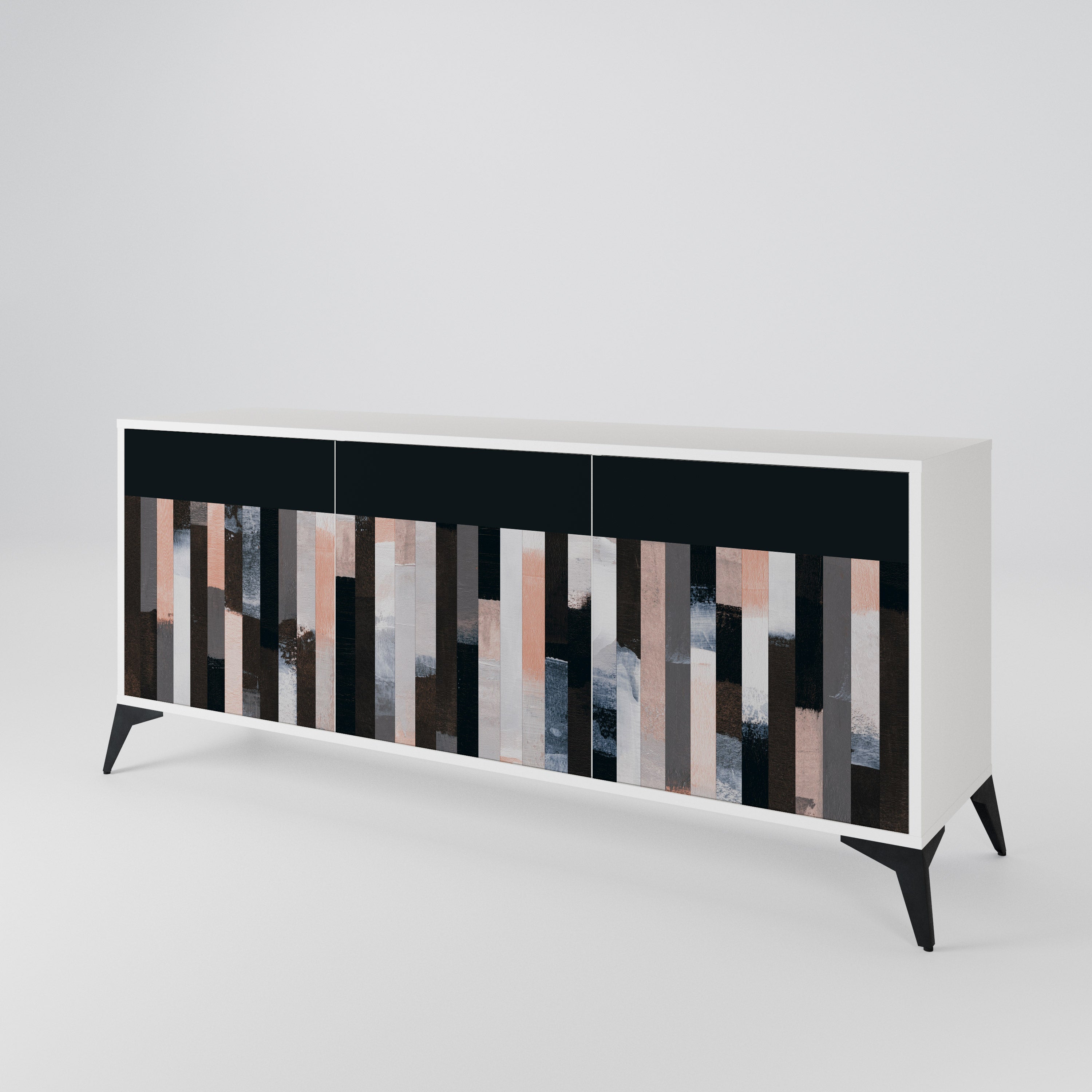 COLLAGE OF RECTANGLES 3-Door Sideboard