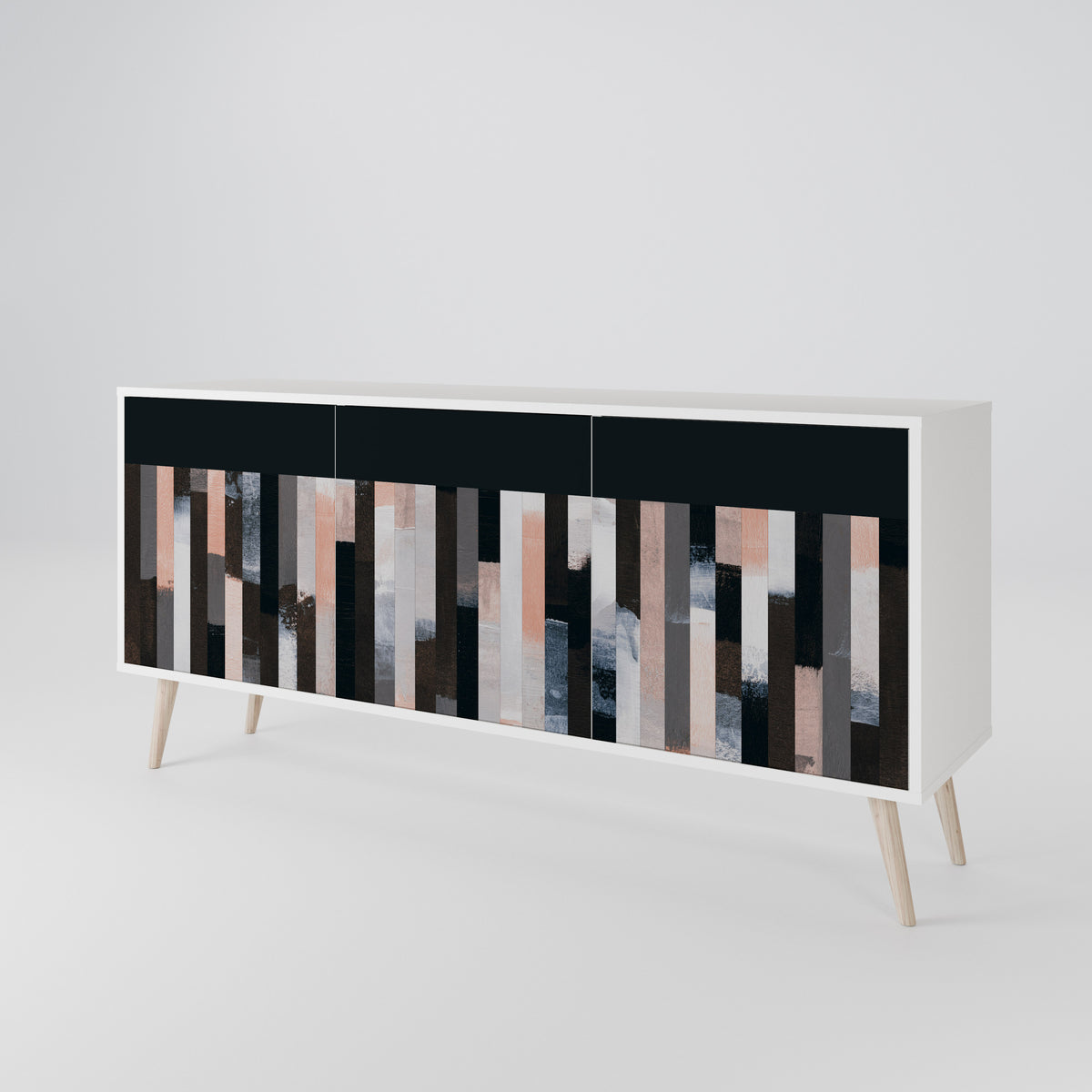 COLLAGE OF RECTANGLES 3-Door Sideboard