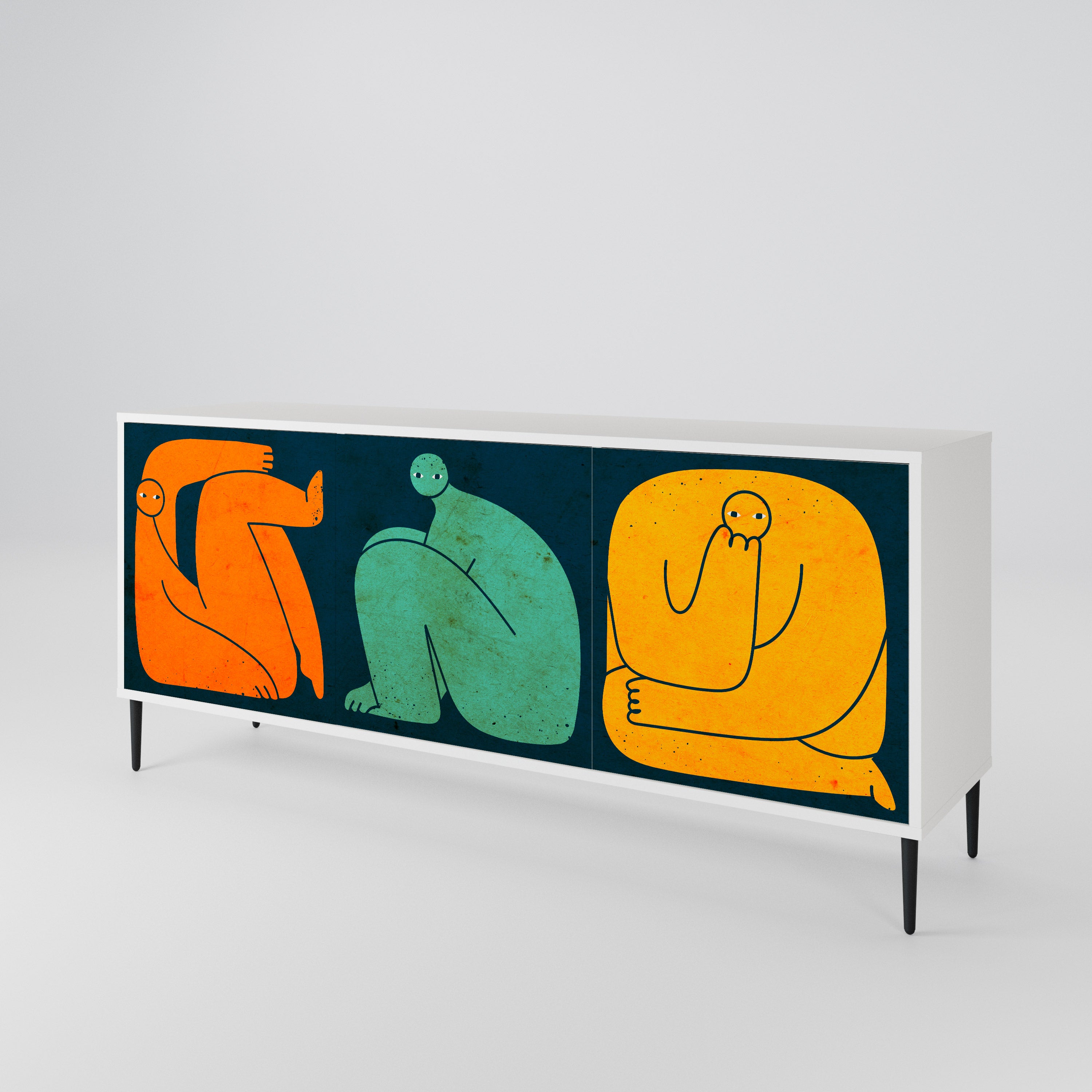 TOGETHER BUT SEPARATELY 3-Door Sideboard