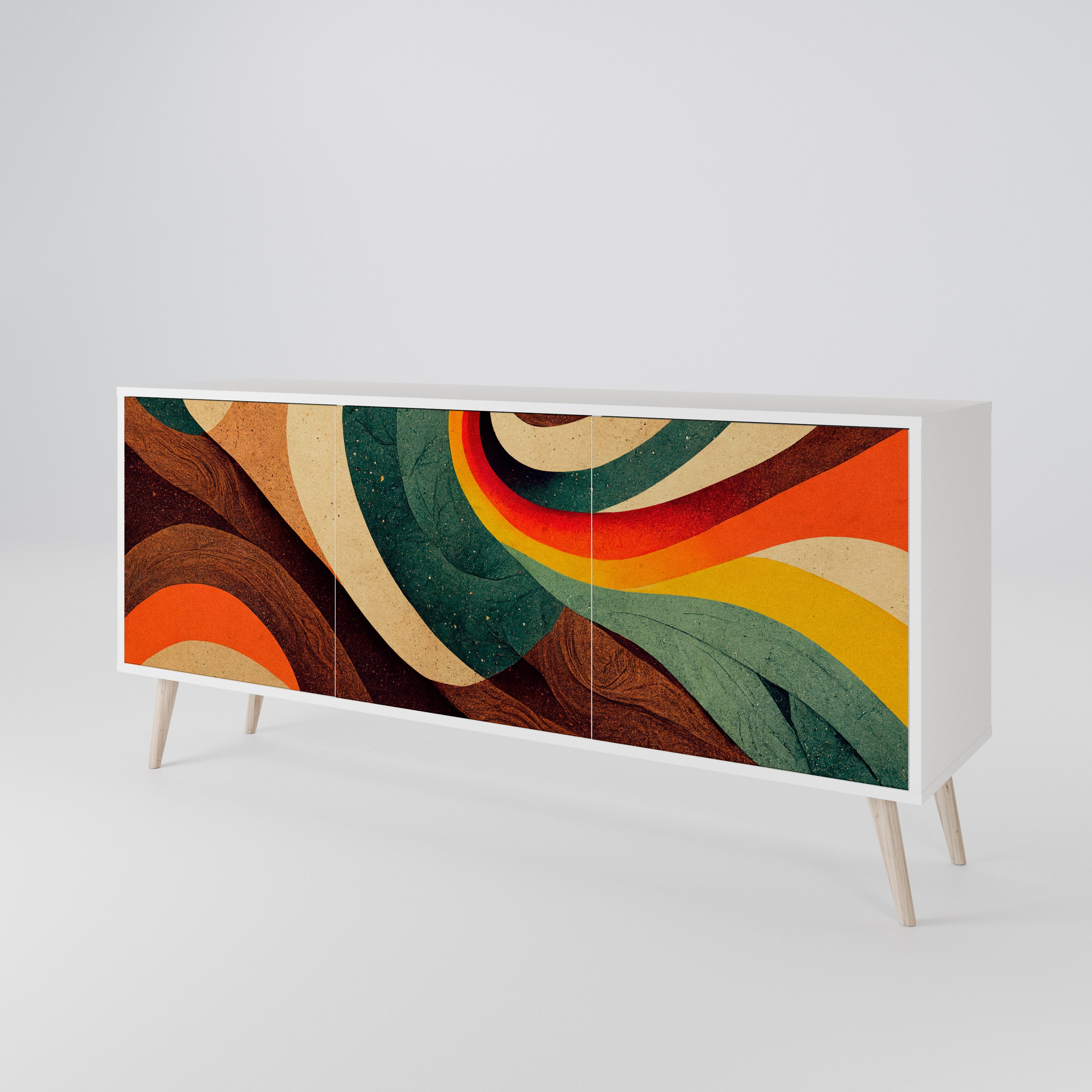 COLORFUL STRANDS 3-Door Sideboard