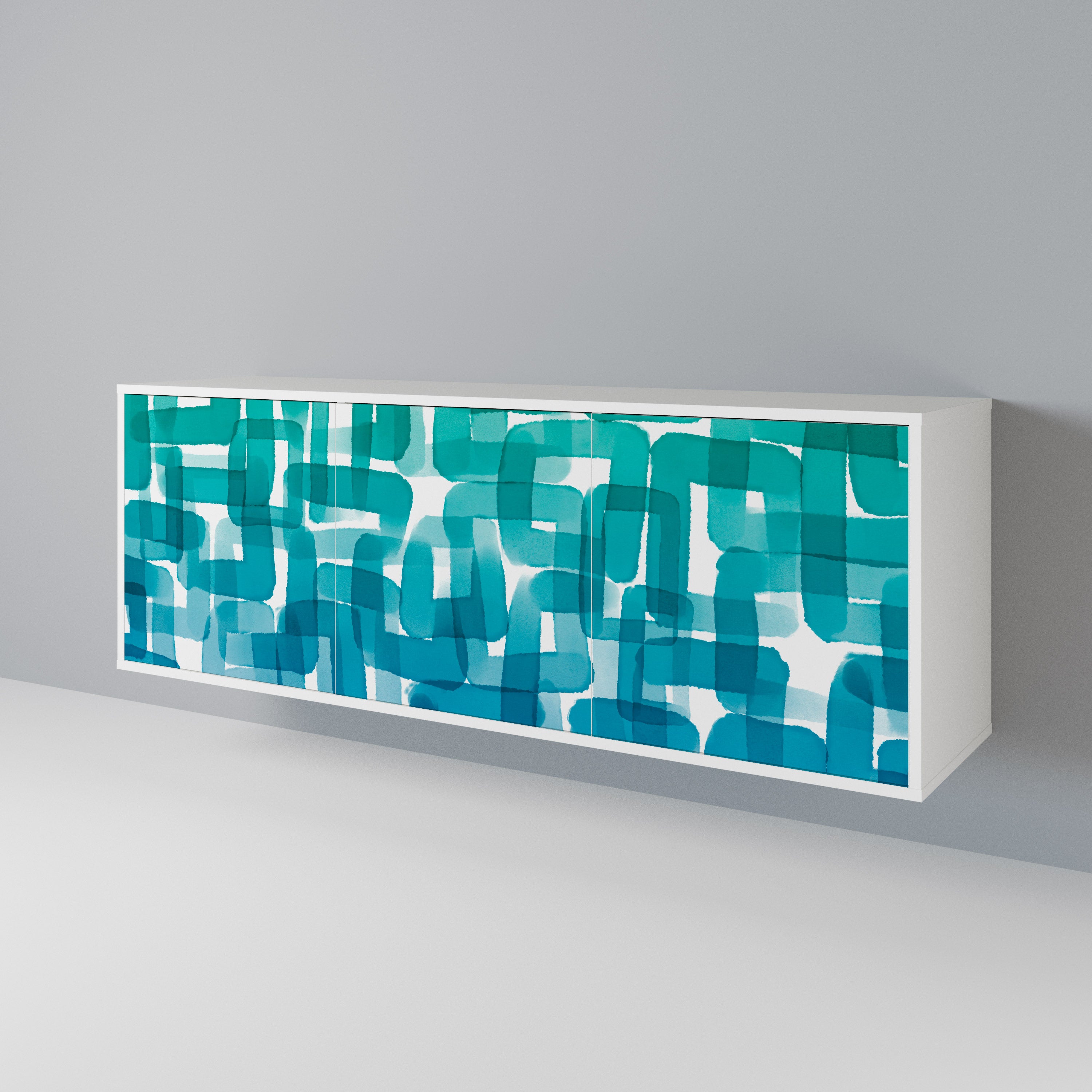 TURQUOISE RECTANGLES Μπουφές 3-θυρών