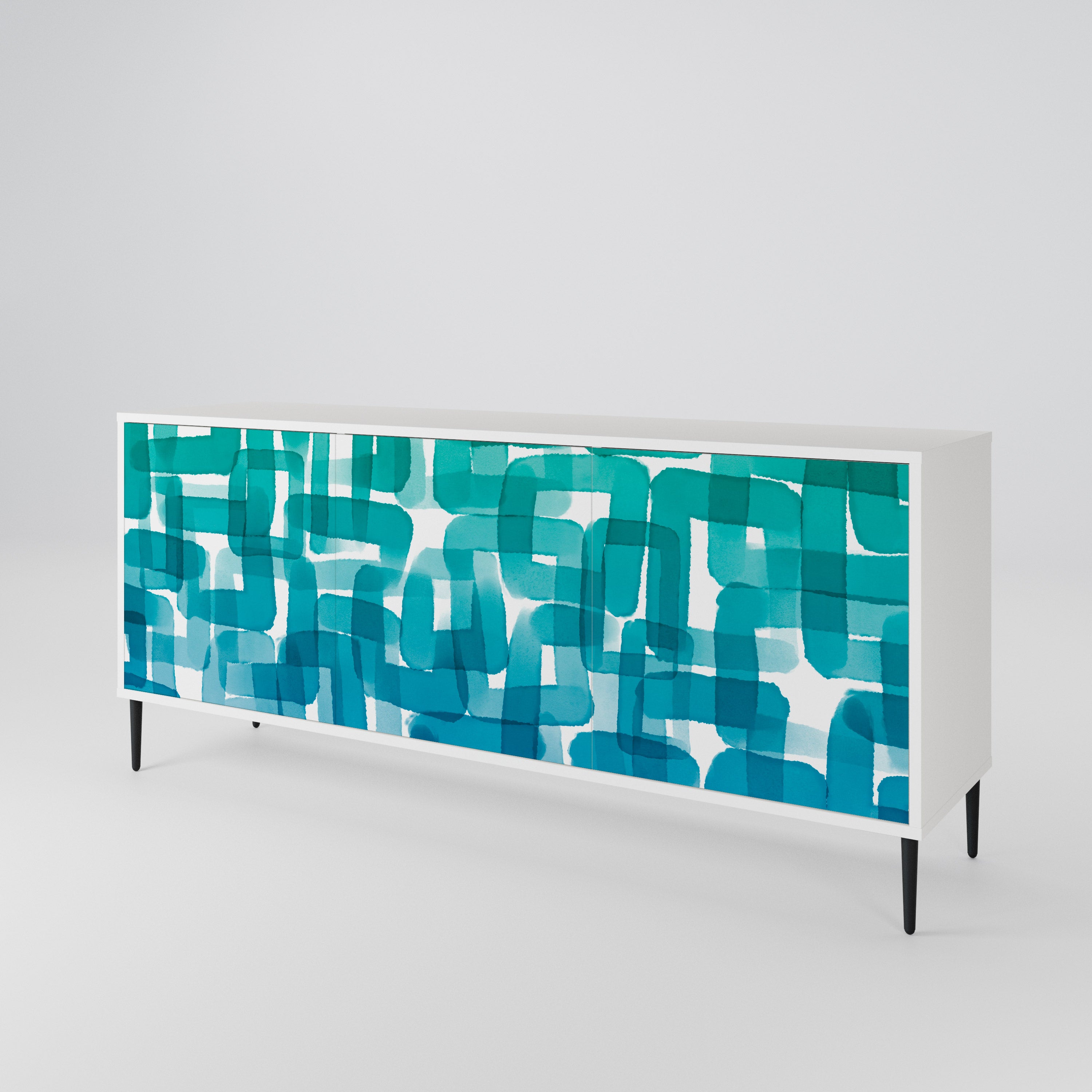 TURQUOISE RECTANGLES Μπουφές 3-θυρών