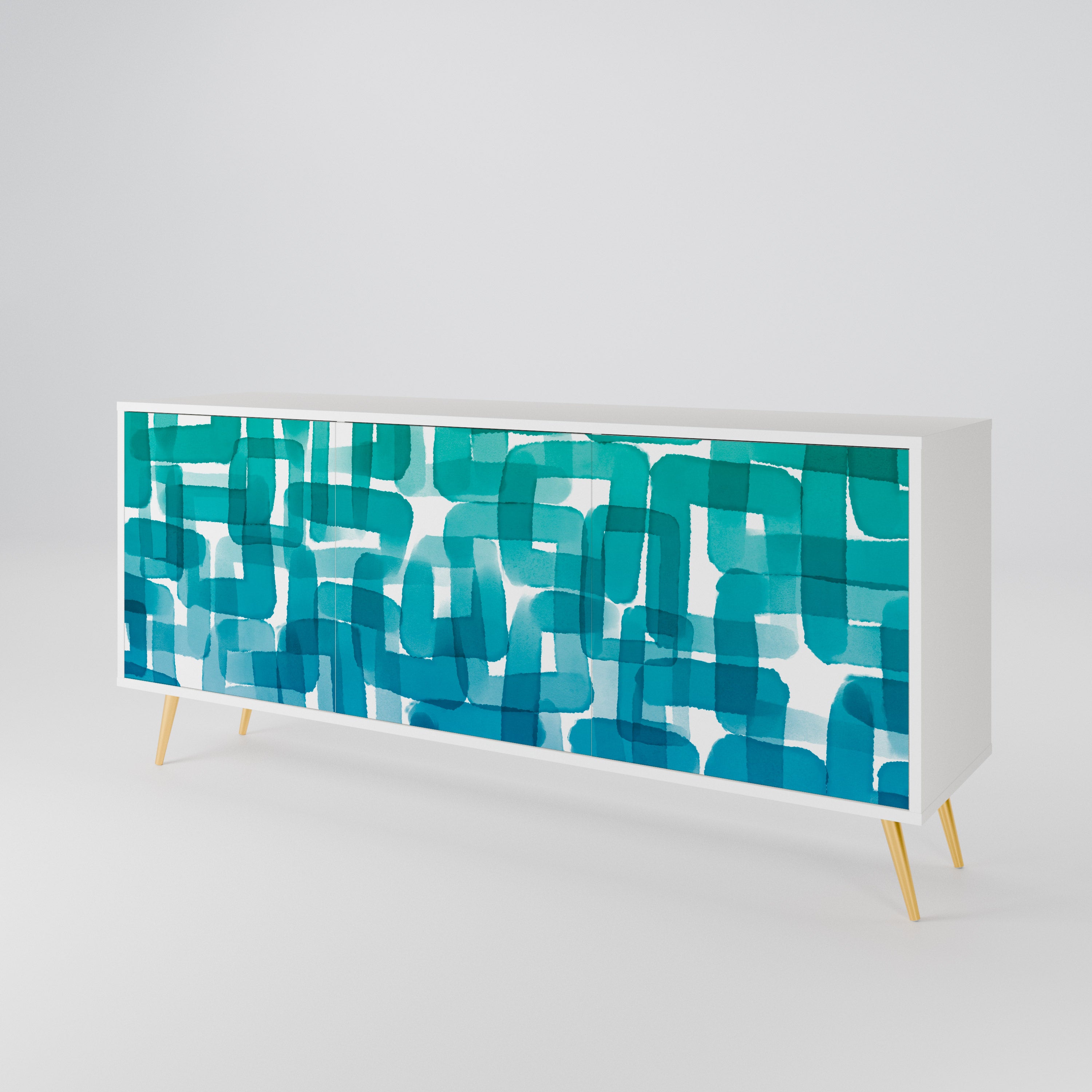 TURQUOISE RECTANGLES Μπουφές 3-θυρών