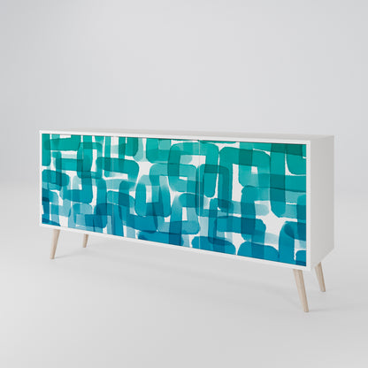 TURQUOISE RECTANGLES Μπουφές 3-θυρών