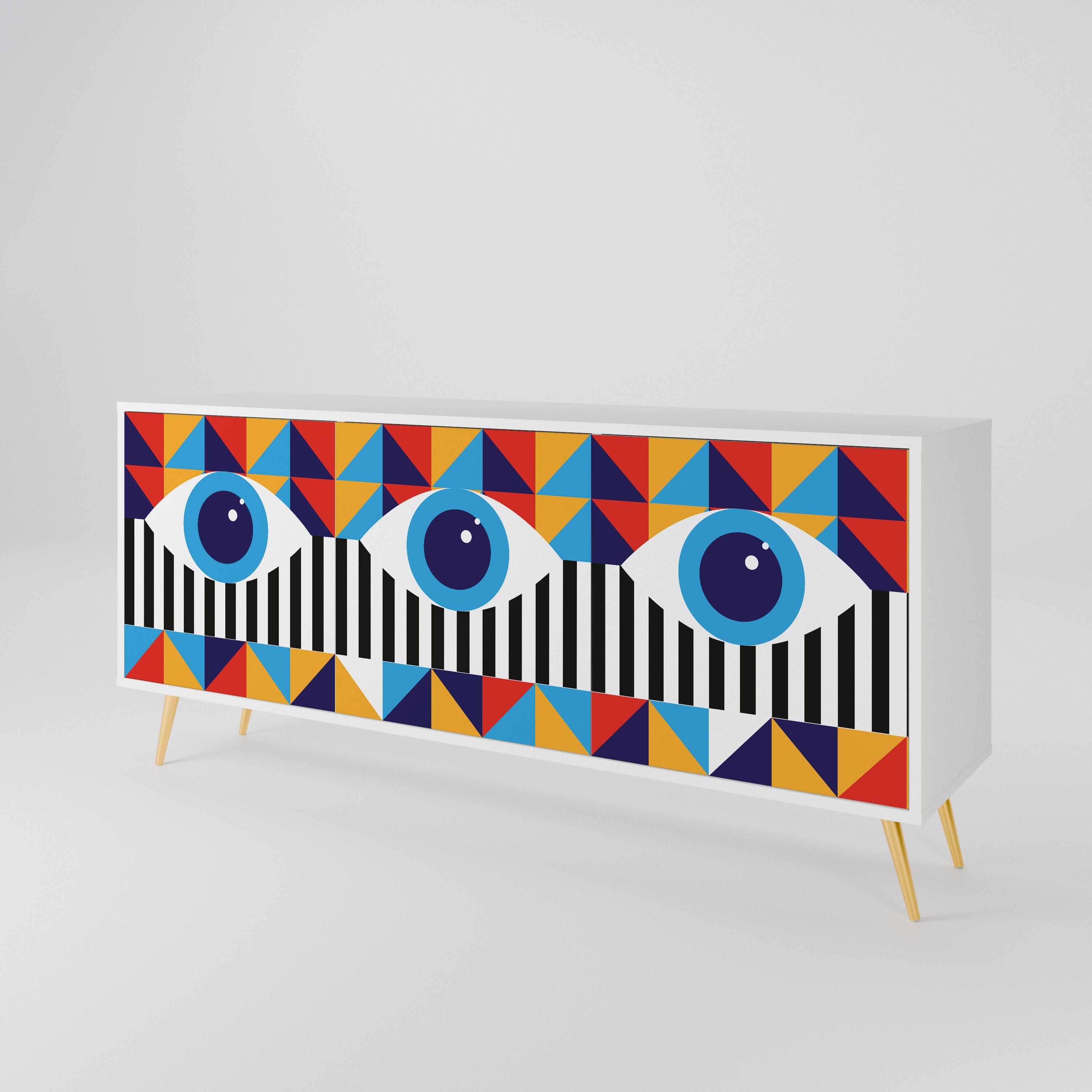 ABSTRACTION AND GEOMETRY Μπουφές 3-θυρών