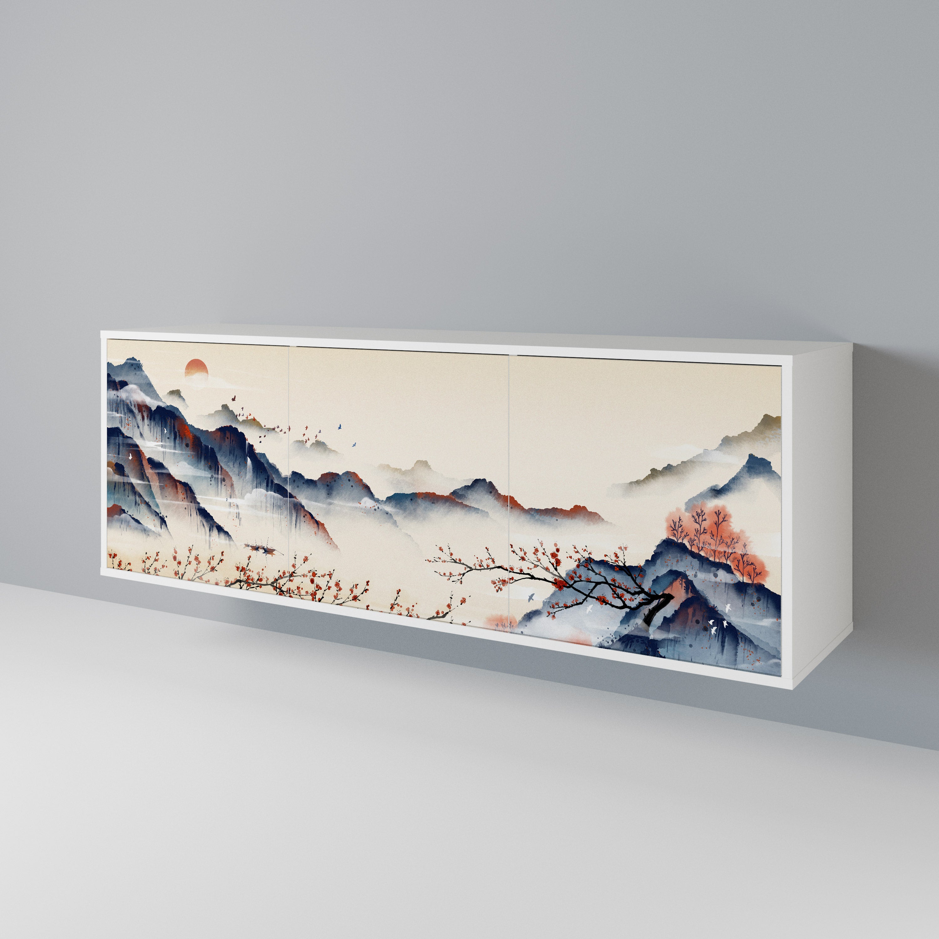 JAPANESE LANDSCAPE Μπουφές 3-θυρών