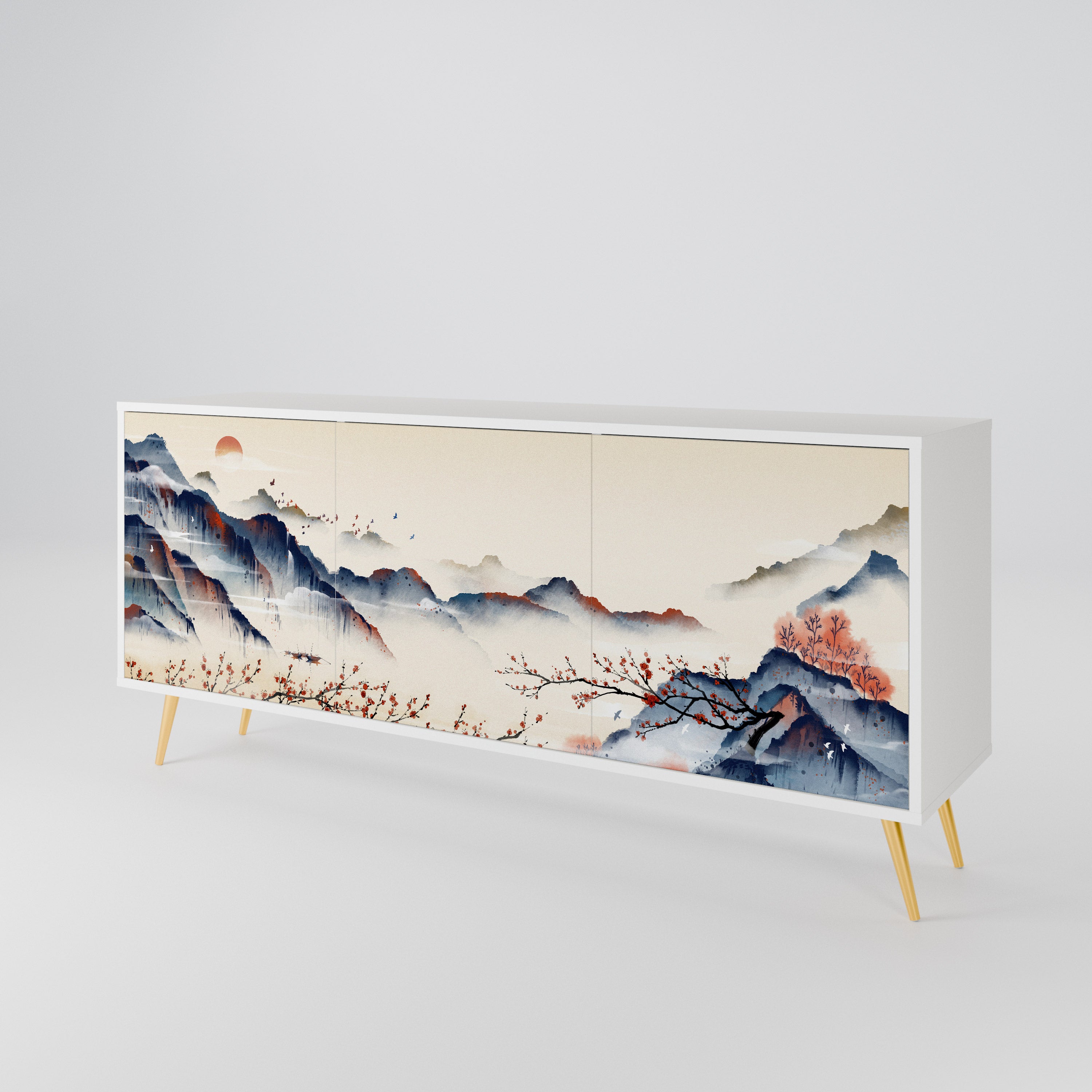 JAPANESE LANDSCAPE Μπουφές 3-θυρών