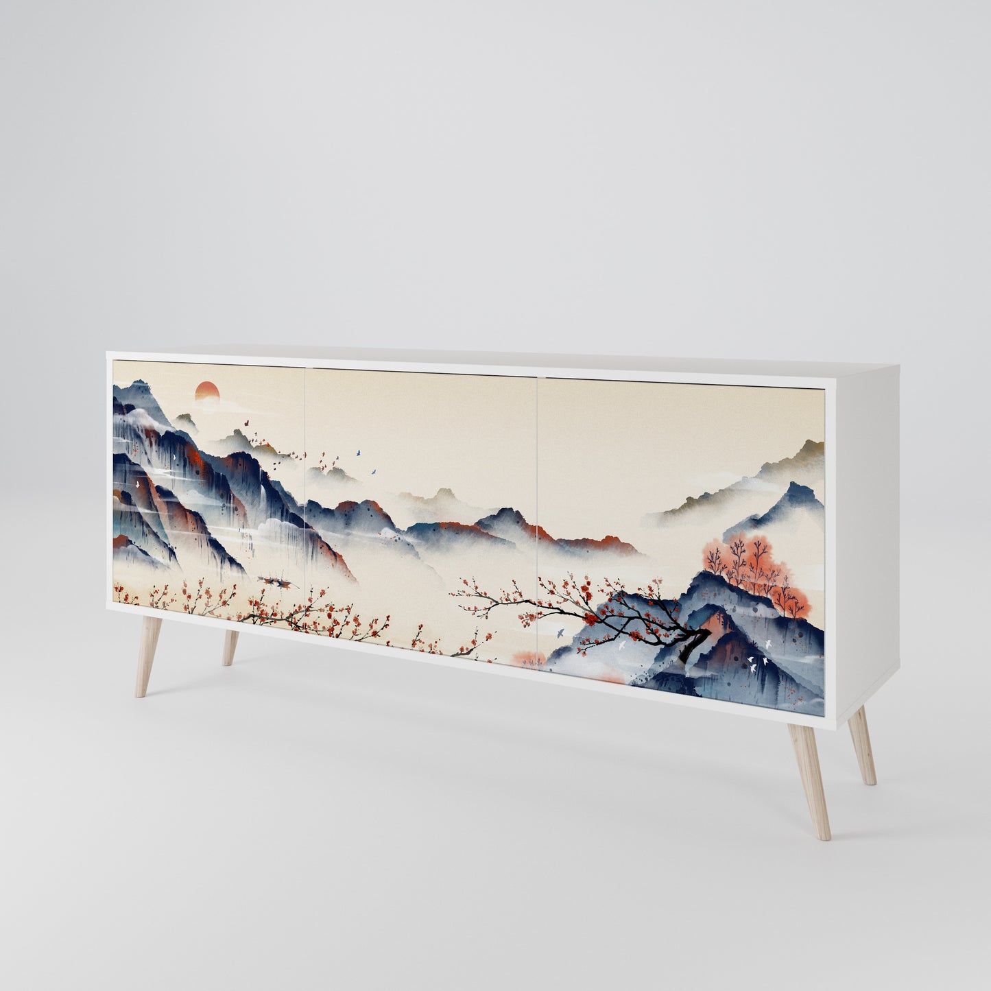 JAPANESE LANDSCAPE Μπουφές 3-θυρών