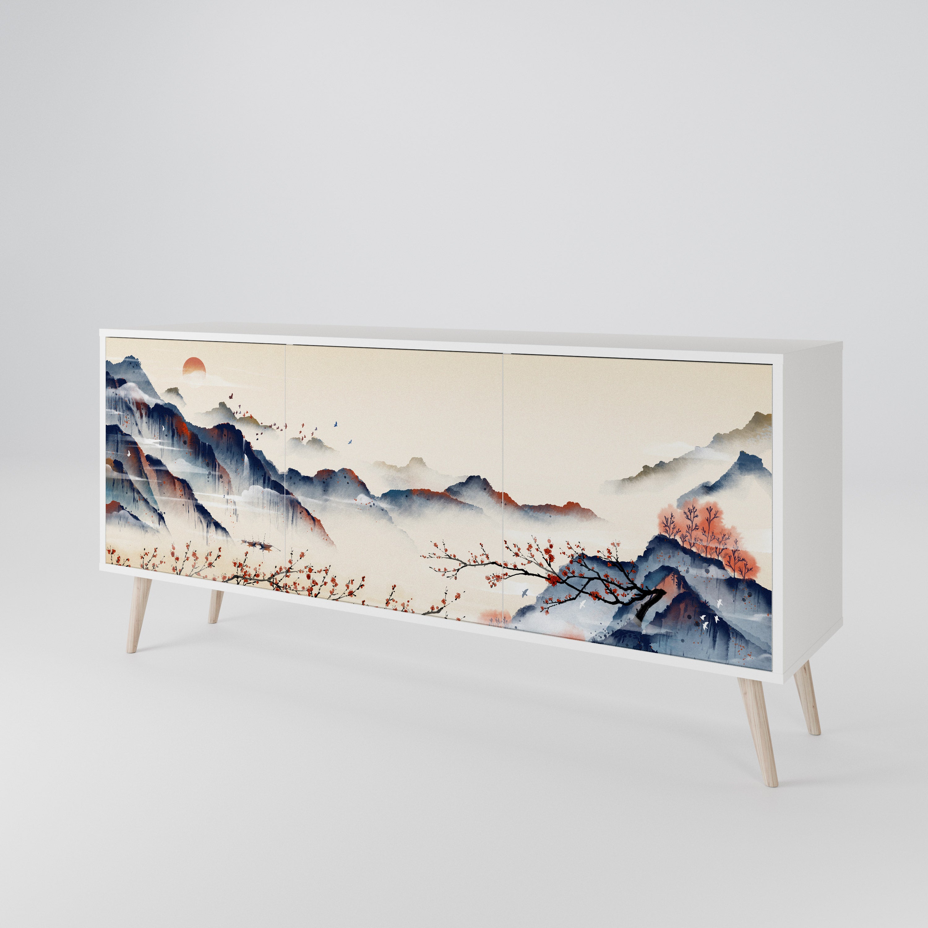 JAPANESE LANDSCAPE Μπουφές 3-θυρών