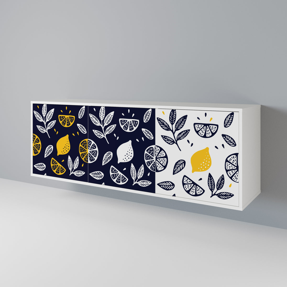 CITRUS BLACK AND WHITE Μπουφές 3-θυρών