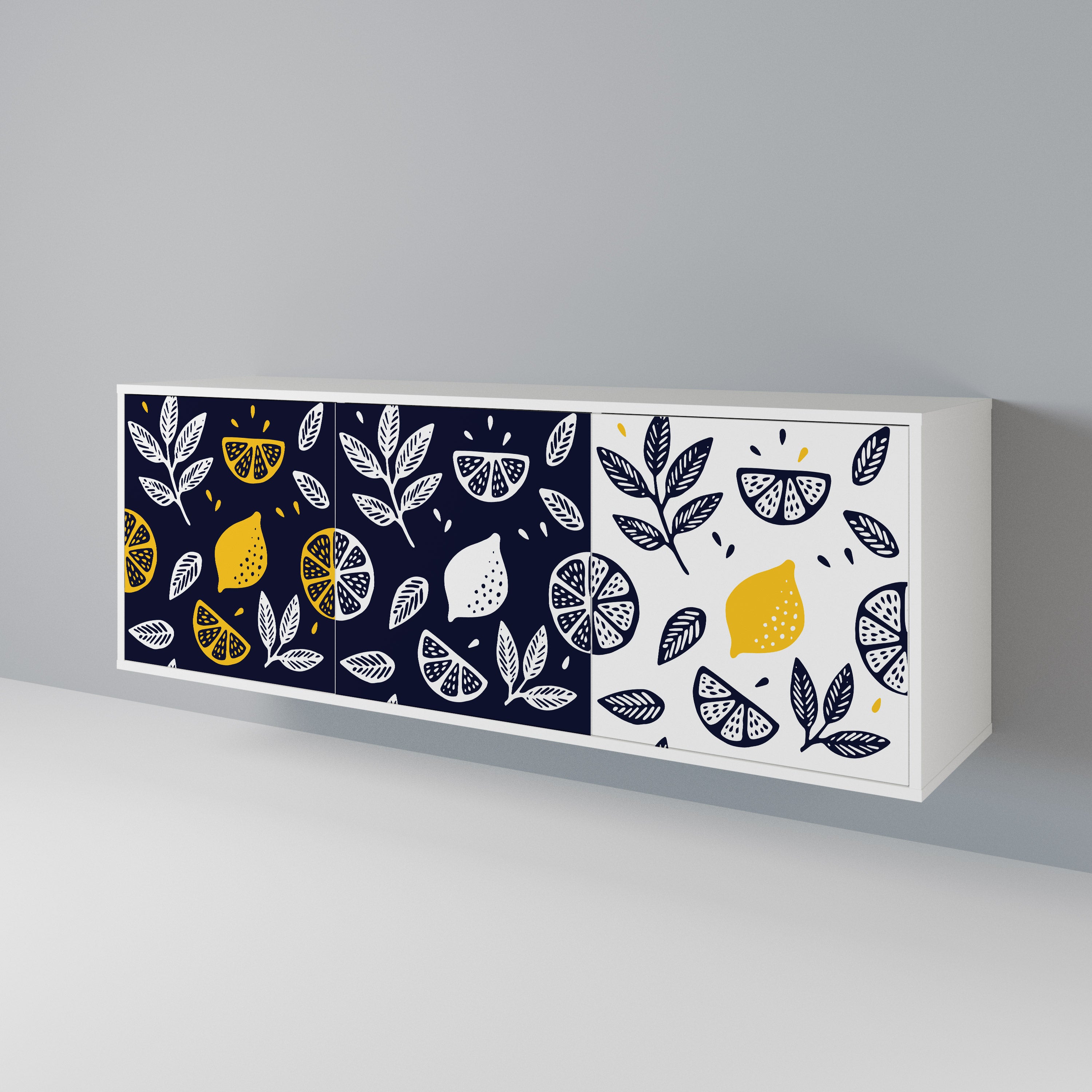 CITRUS BLACK AND WHITE Μπουφές 3-θυρών