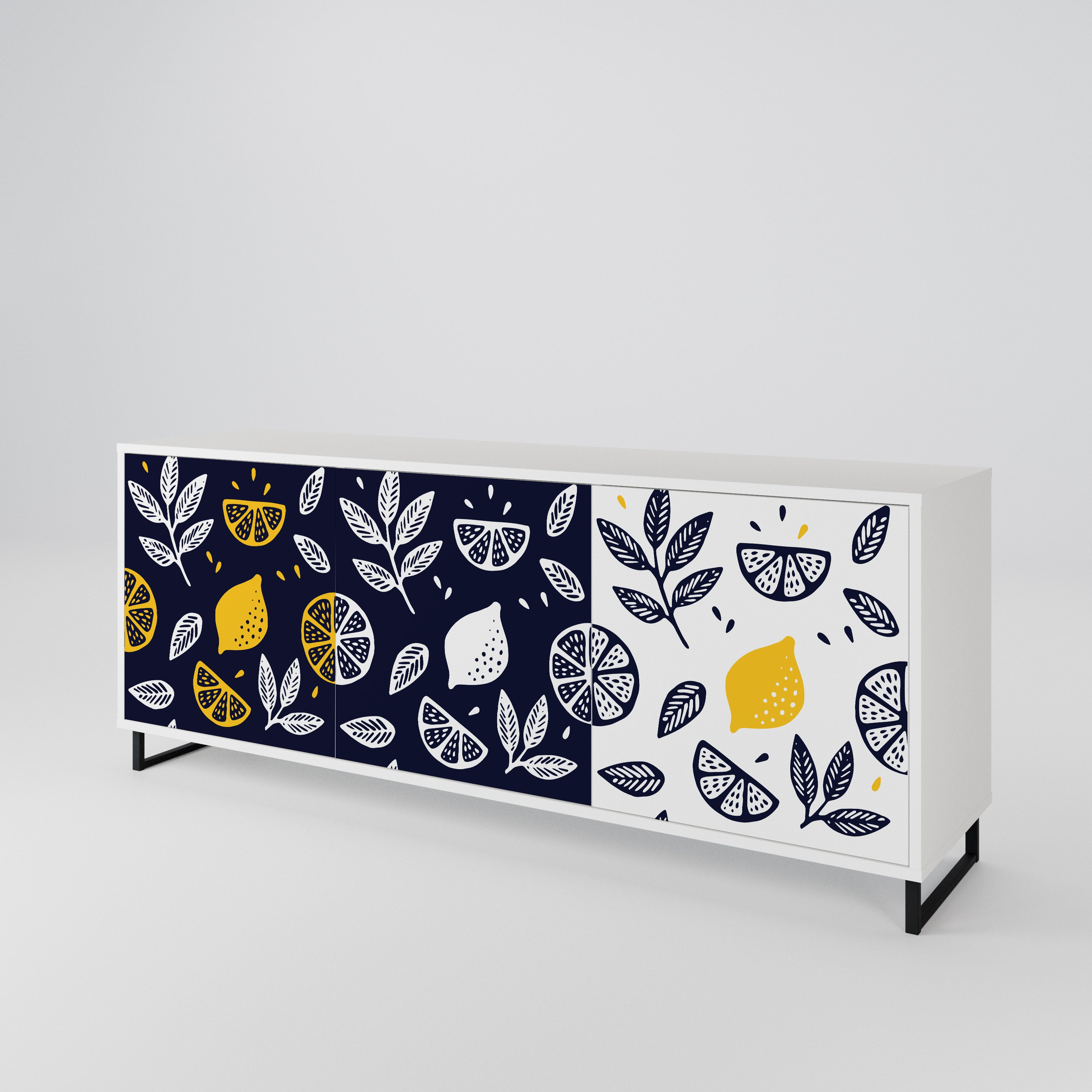 CITRUS BLACK AND WHITE Μπουφές 3-θυρών