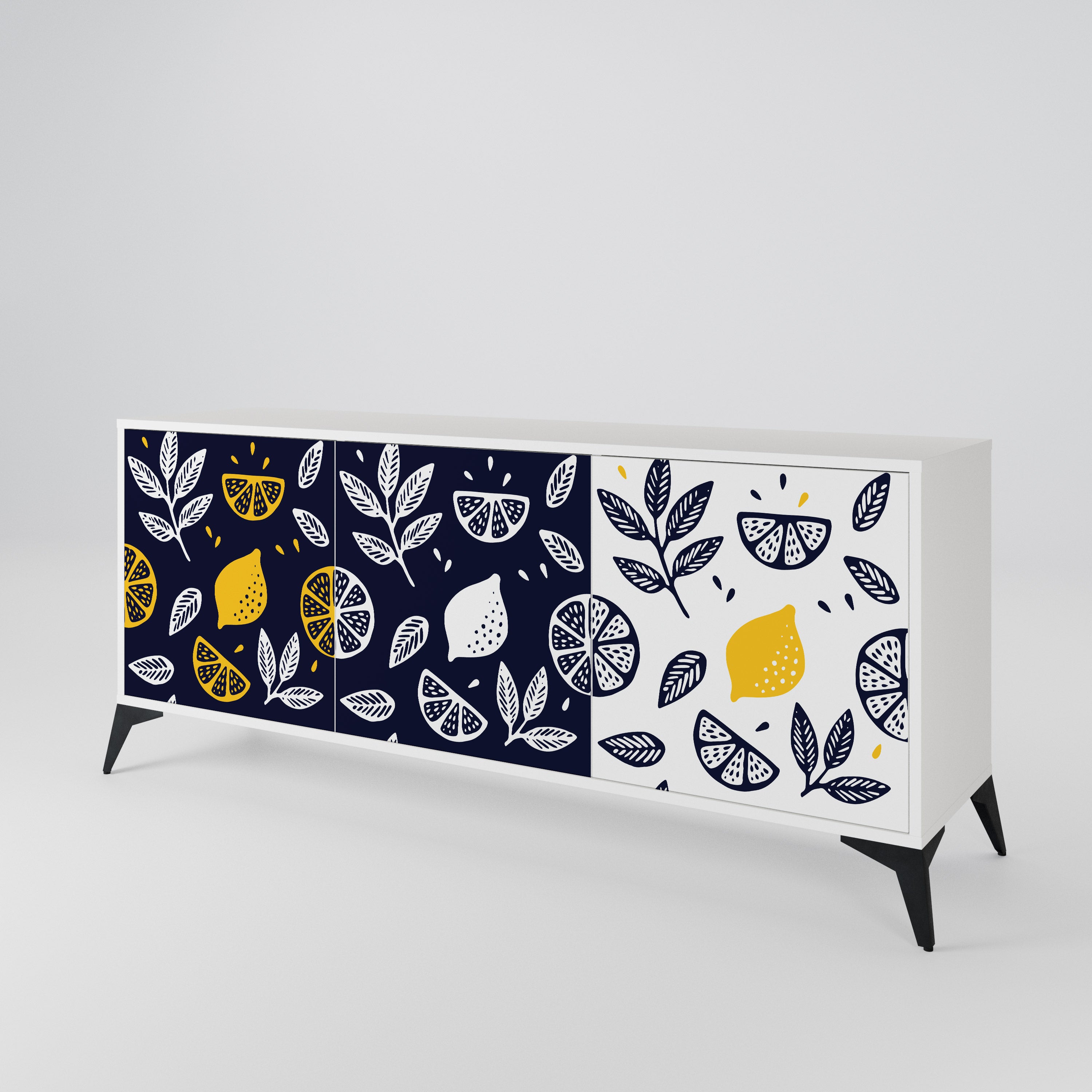 CITRUS BLACK AND WHITE Μπουφές 3-θυρών