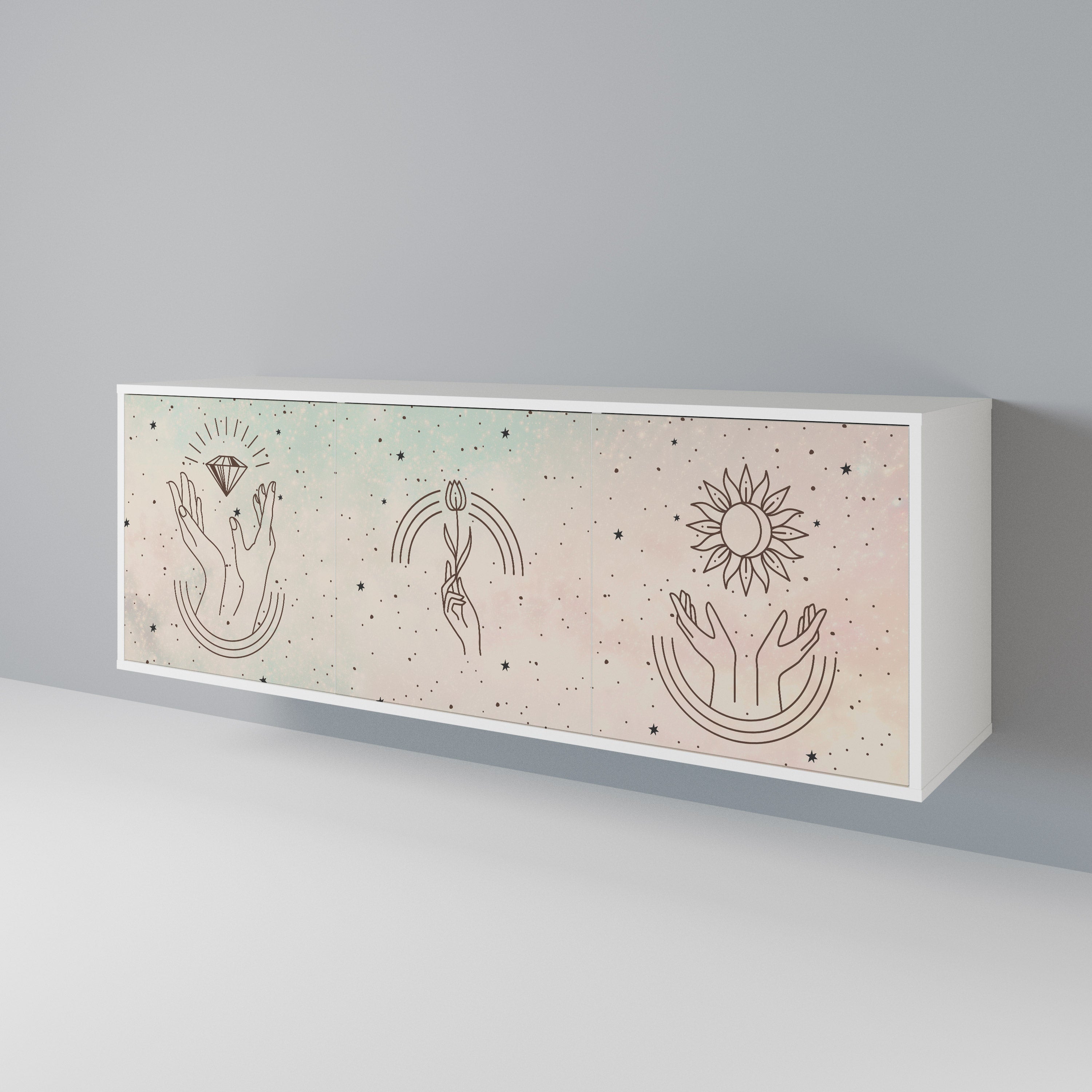 DELICATE BEAUTY Μπουφές 3-θυρών