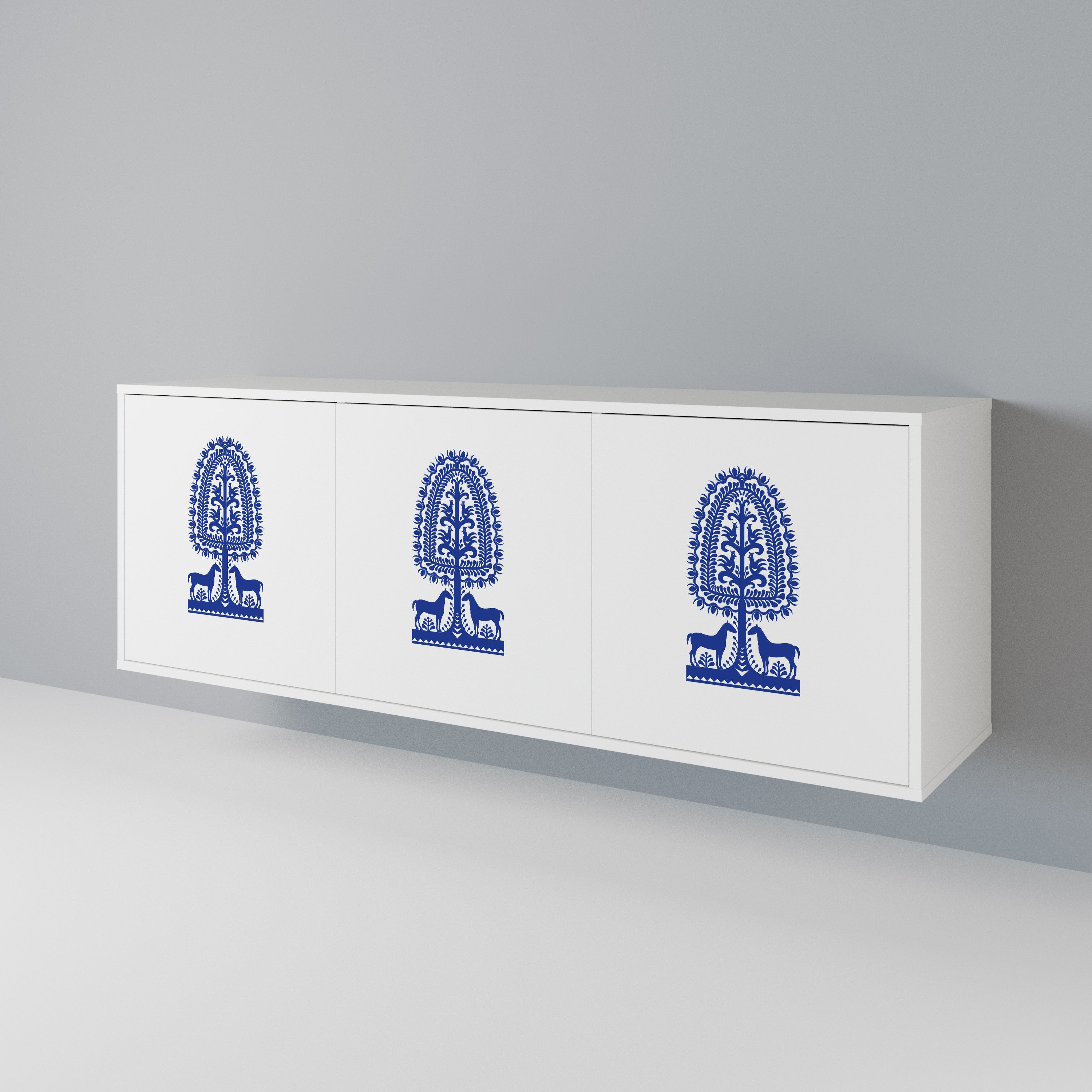 POLISH FOLK ART Μπουφές 3-θυρών