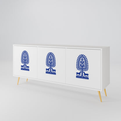 POLISH FOLK ART Μπουφές 3-θυρών