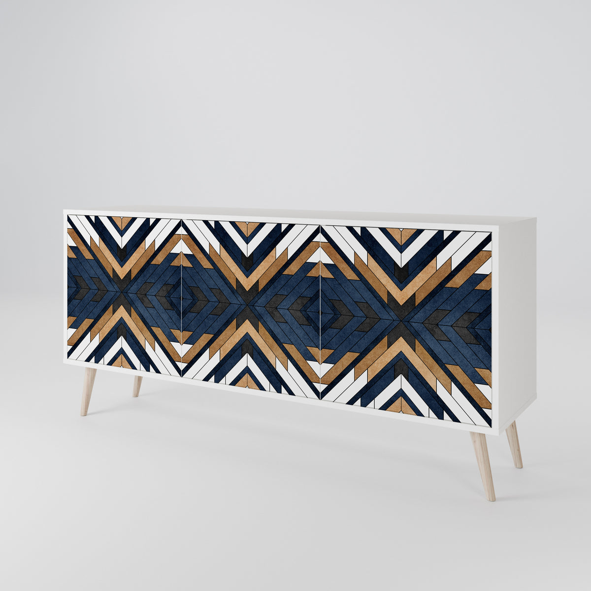ARTFUL GEOMETRY 3-Door Sideboard